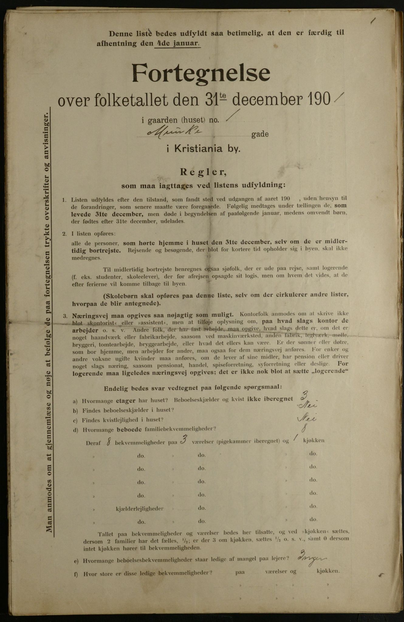 OBA, Municipal Census 1901 for Kristiania, 1901, p. 10426