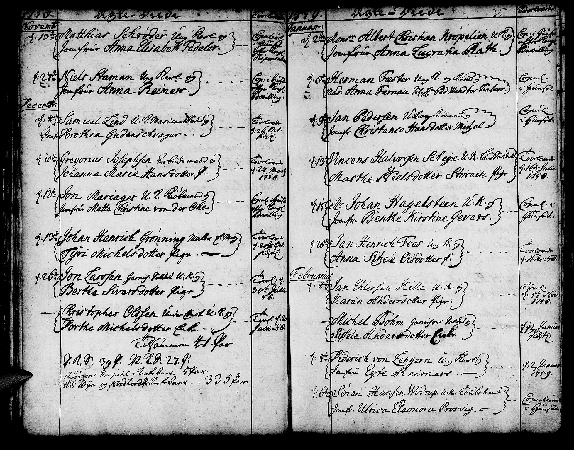 Korskirken sokneprestembete, SAB/A-76101/H/Haa/L0009: Parish register (official) no. A 9, 1743-1861, p. 35