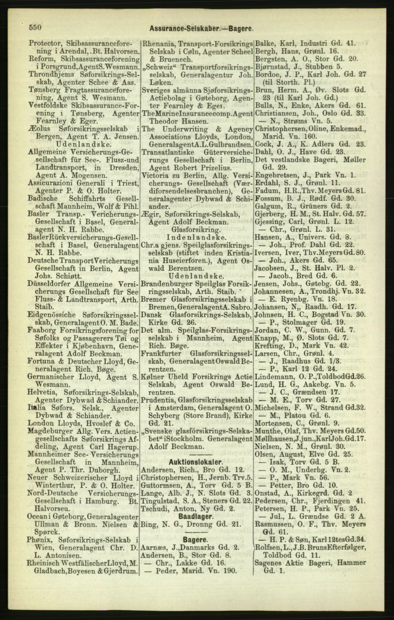 Kristiania/Oslo adressebok, PUBL/-, 1886, p. 550