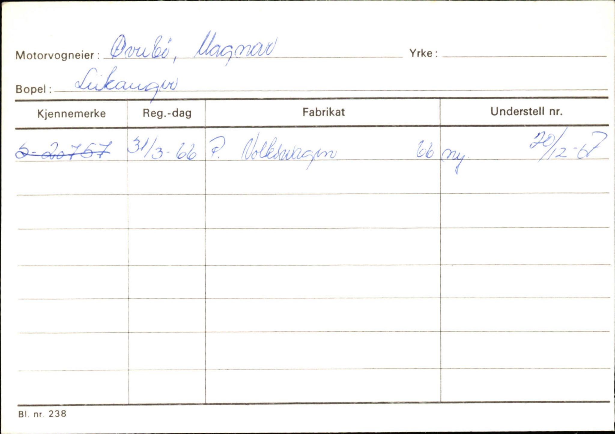 Statens vegvesen, Sogn og Fjordane vegkontor, AV/SAB-A-5301/4/F/L0126: Eigarregister Fjaler M-Å. Leikanger A-Å, 1945-1975, p. 2445