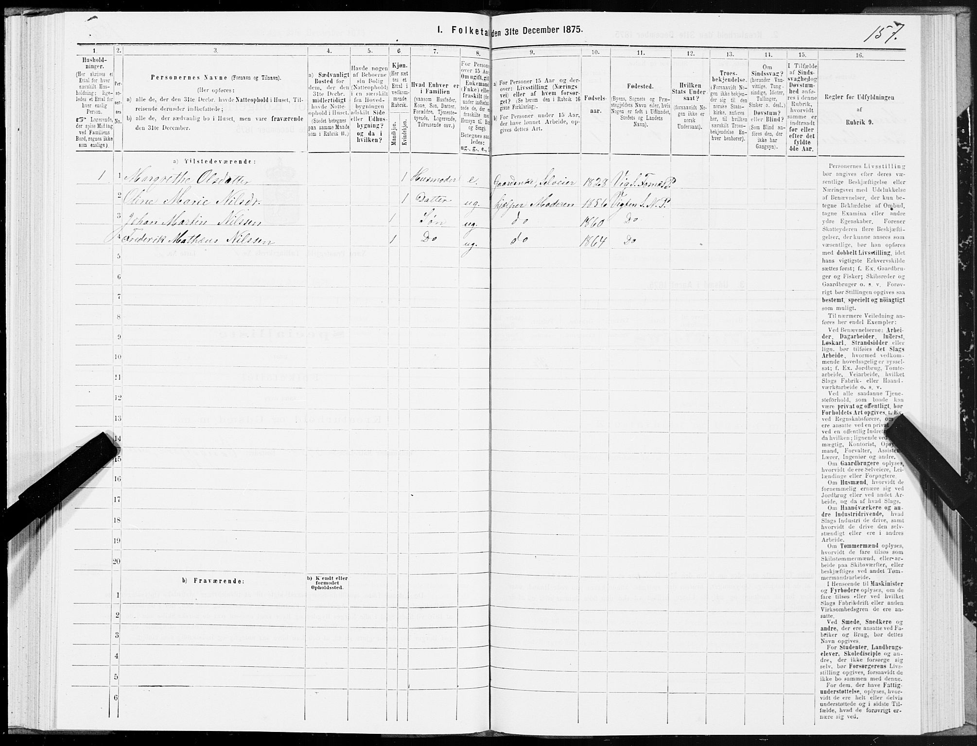 SAT, 1875 census for 1751P Nærøy, 1875, p. 3157