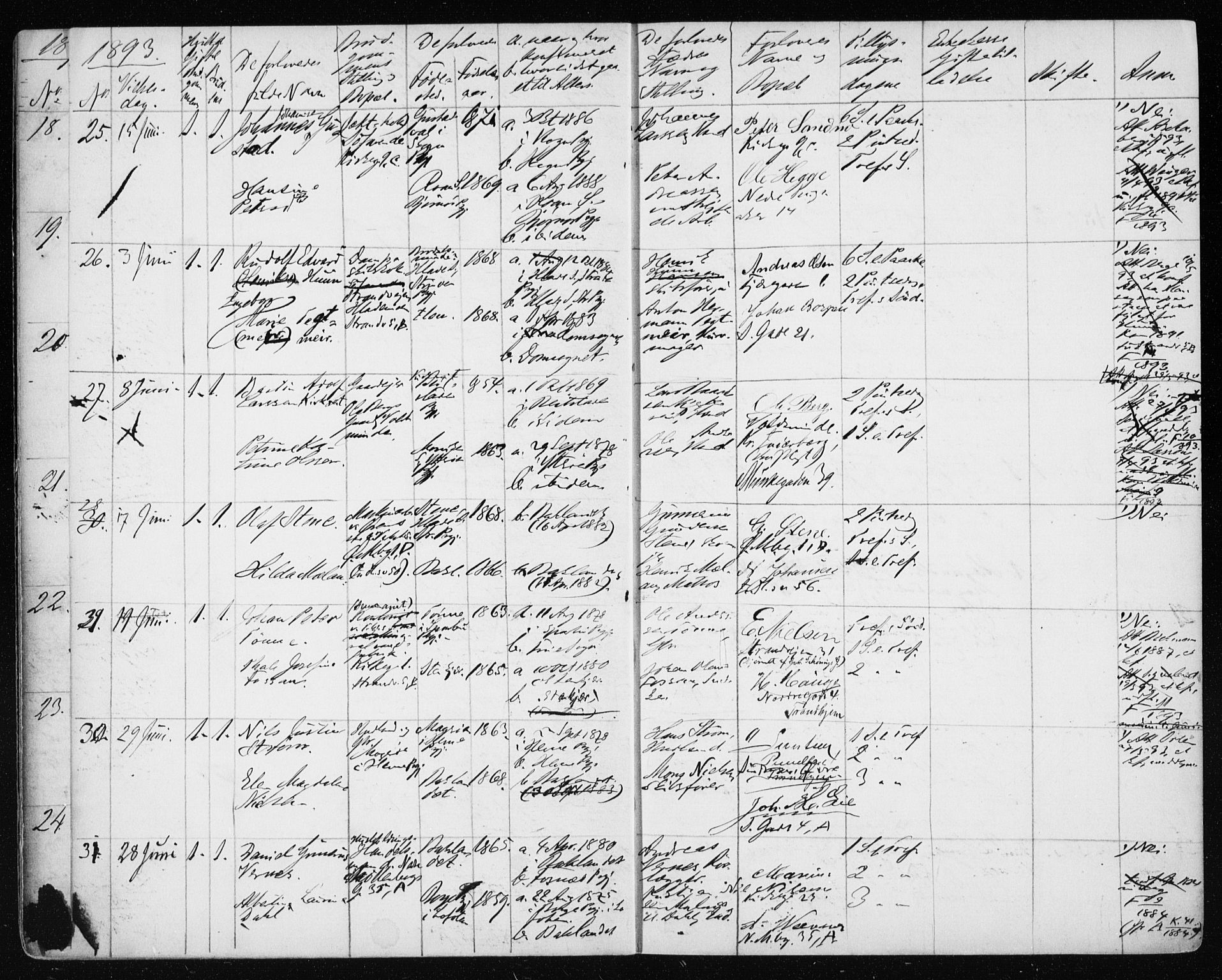 Ministerialprotokoller, klokkerbøker og fødselsregistre - Sør-Trøndelag, AV/SAT-A-1456/604/L0191: Parish register (official) no. 604A12, 1892-1900