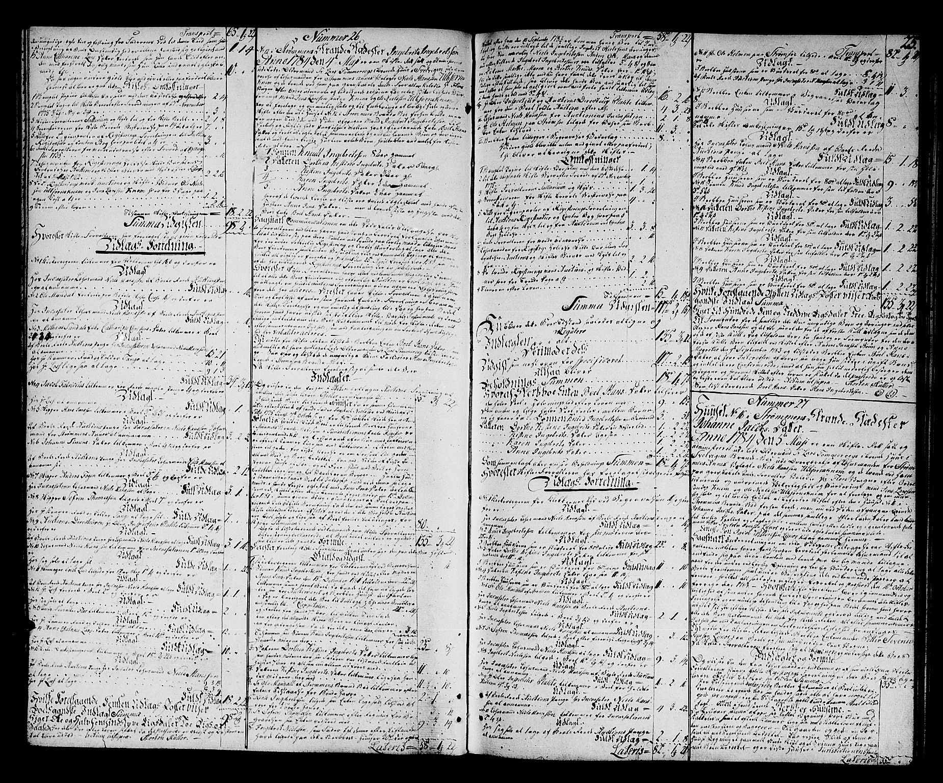 Nordre Jarlsberg sorenskriveri, AV/SAKO-A-80/H/Hc/L0012: Skifteprotokoll, 1783-1793, p. 24b-25a