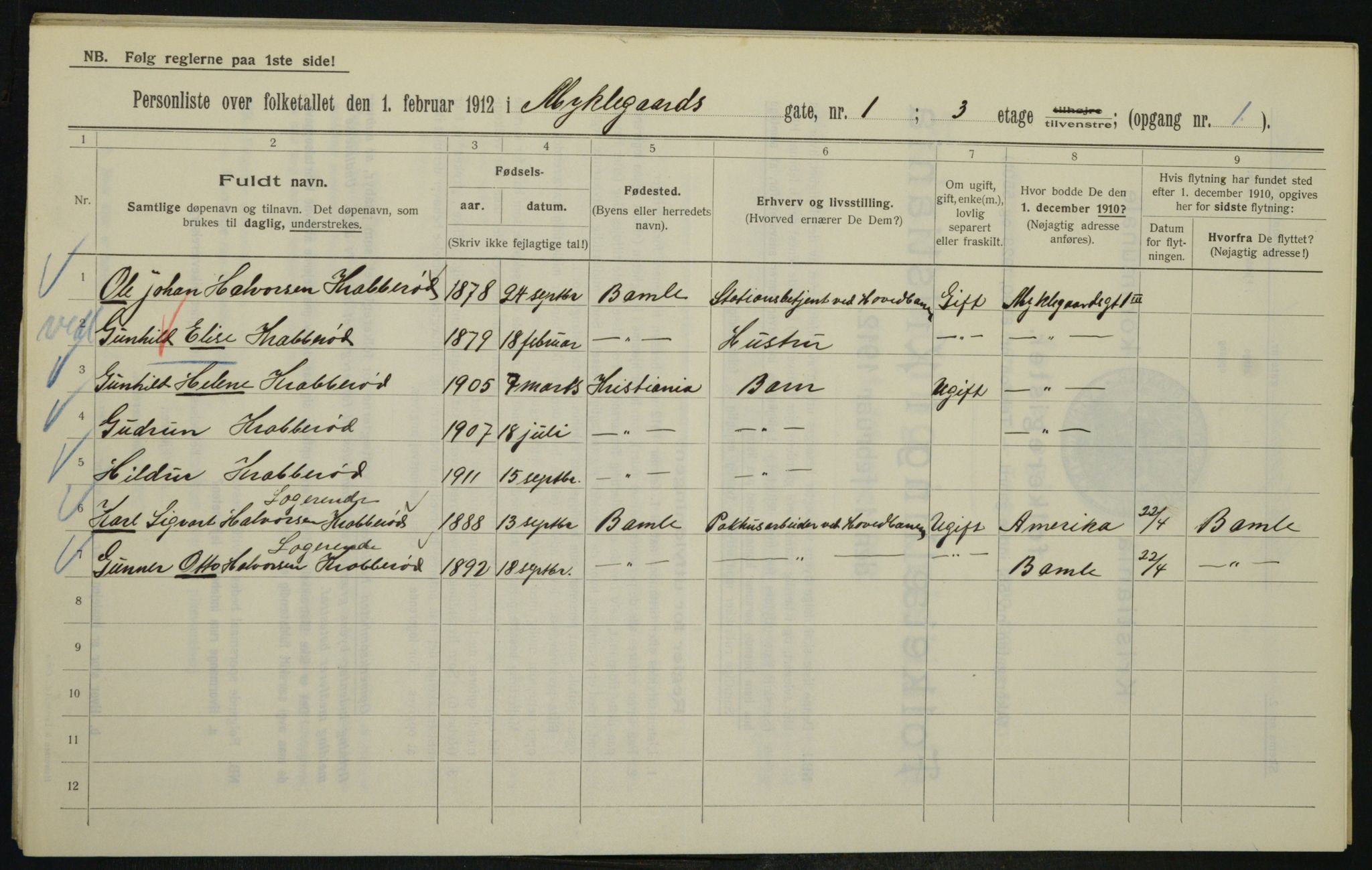 OBA, Municipal Census 1912 for Kristiania, 1912, p. 68715