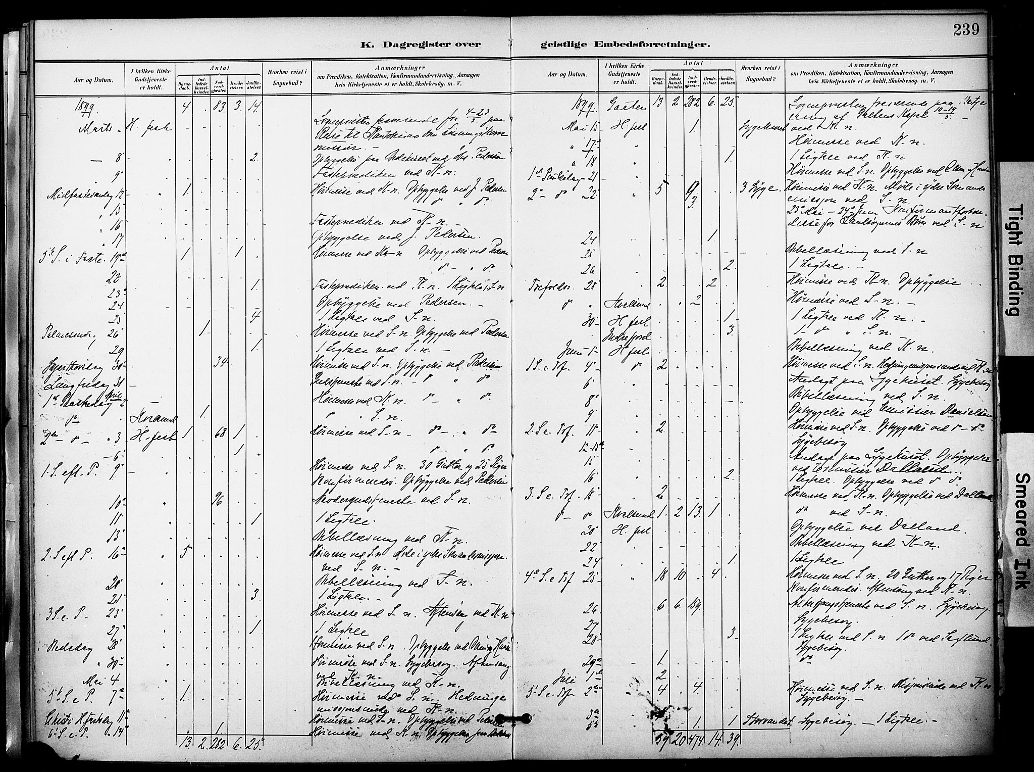 Hammerfest sokneprestkontor, AV/SATØ-S-1347/H/Ha/L0010.kirke: Parish register (official) no. 10, 1898-1905, p. 239