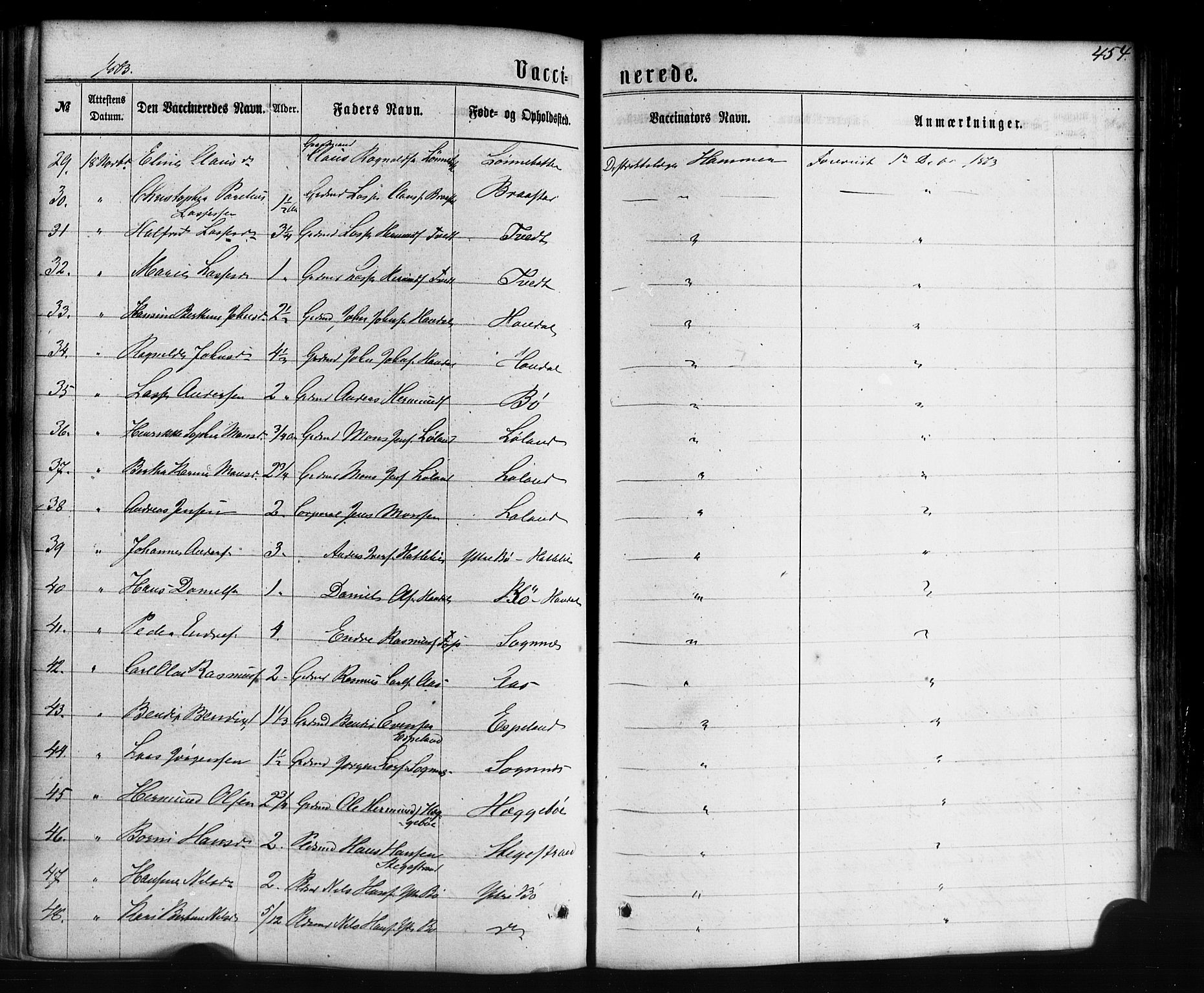Hyllestad sokneprestembete, SAB/A-80401: Parish register (official) no. A 1, 1861-1886, p. 454