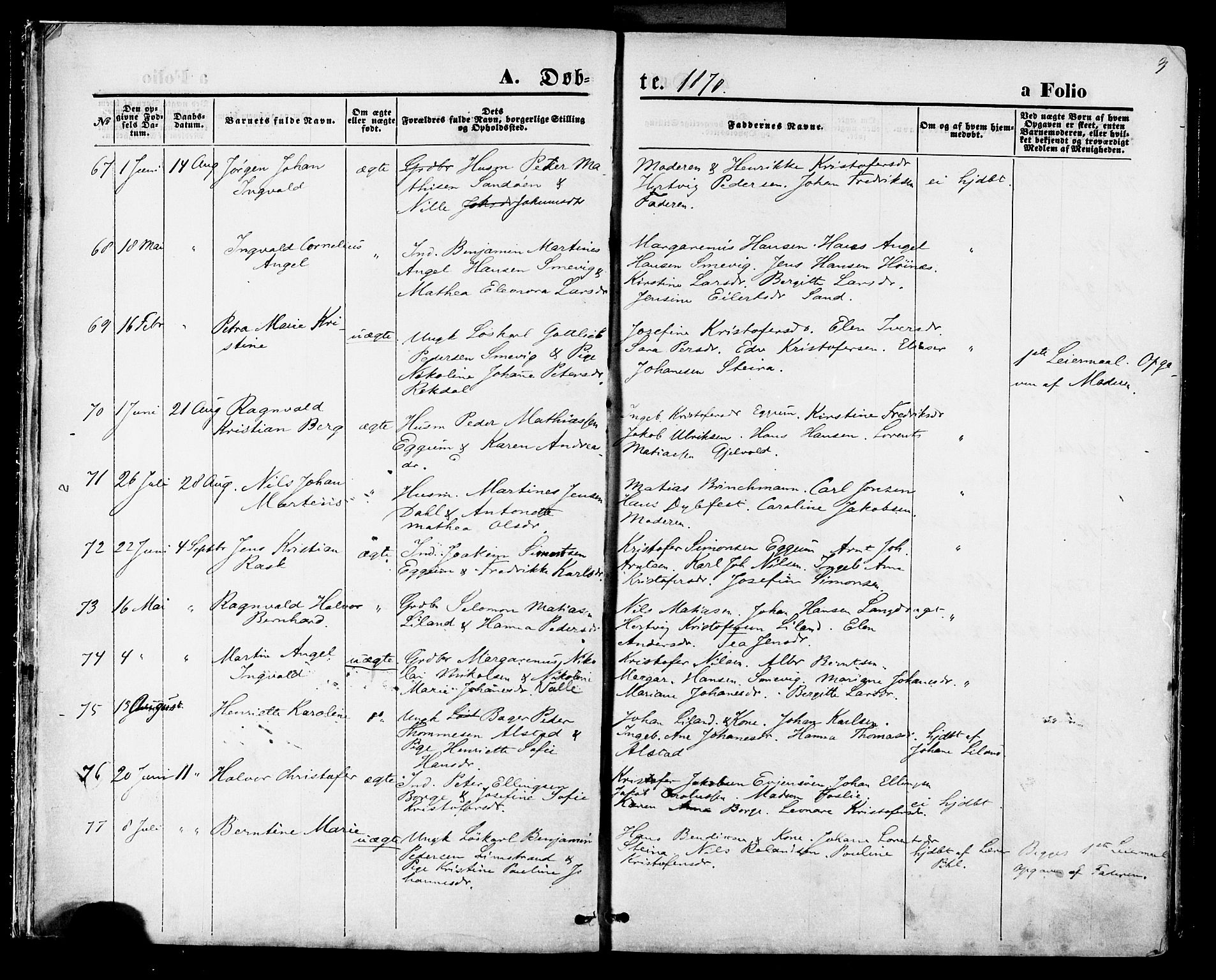 Ministerialprotokoller, klokkerbøker og fødselsregistre - Nordland, SAT/A-1459/880/L1132: Parish register (official) no. 880A06, 1869-1887, p. 9