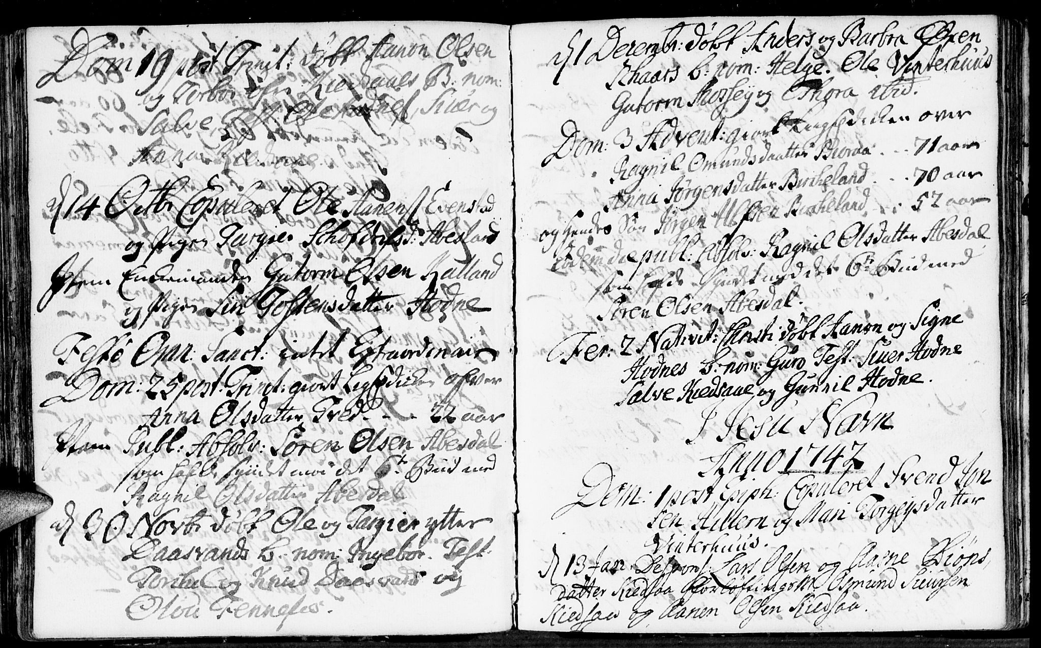 Evje sokneprestkontor, AV/SAK-1111-0008/F/Fa/Fab/L0001: Parish register (official) no. A 1, 1704-1764, p. 156-157