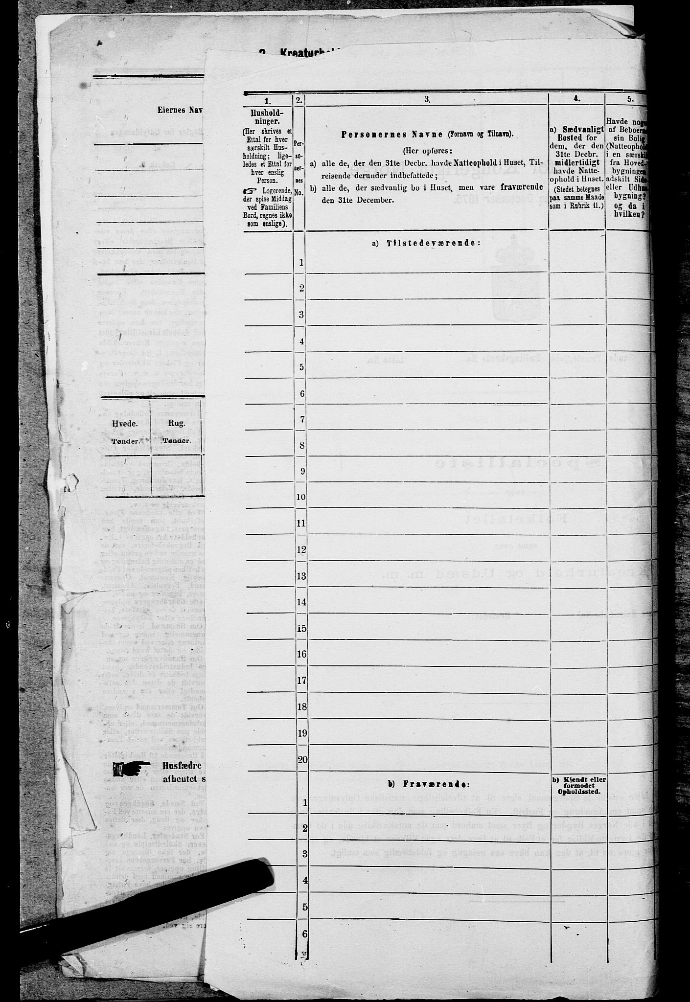 SAST, 1875 census for 1103 Stavanger, 1875, p. 2729