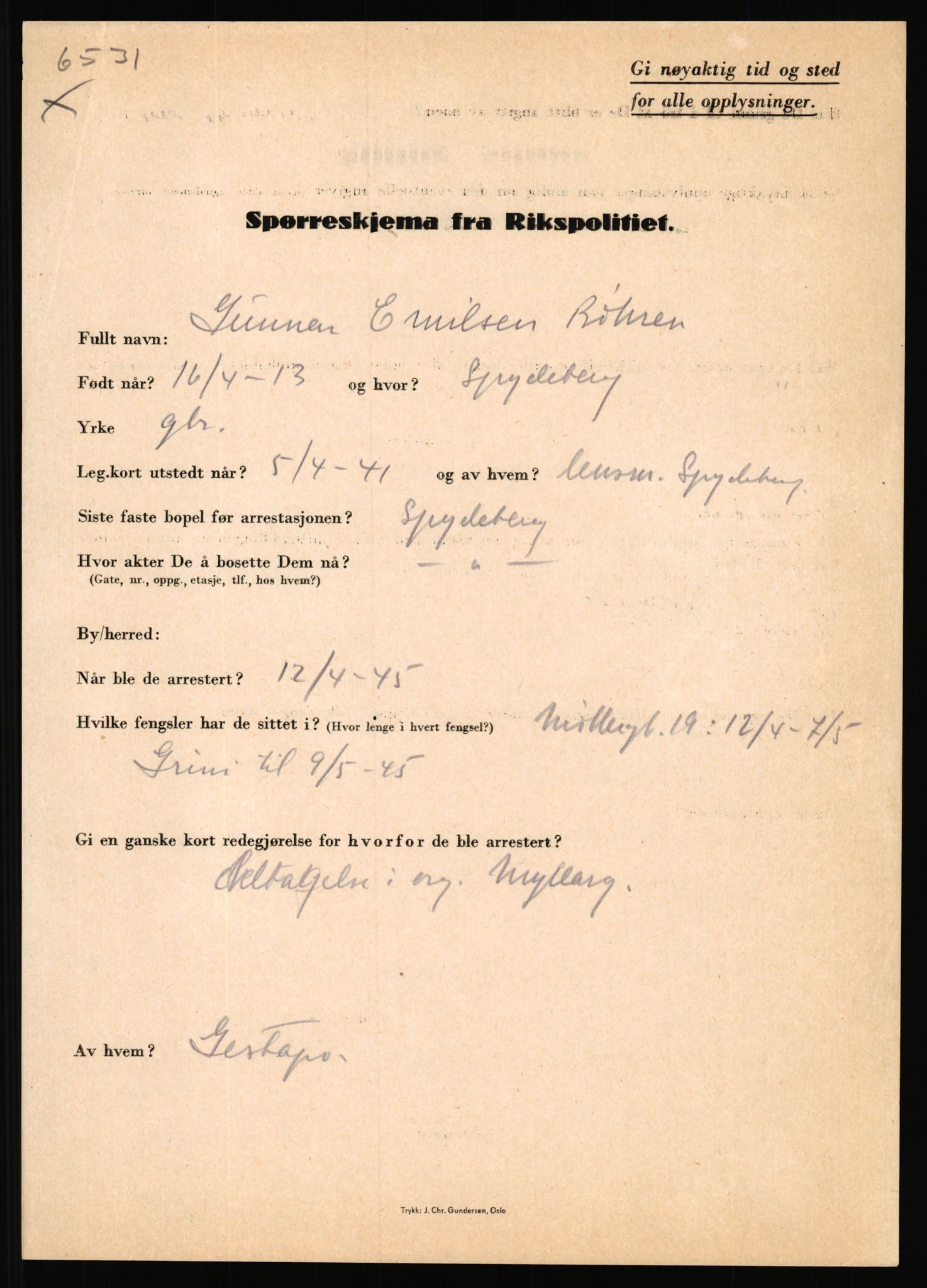 Rikspolitisjefen, AV/RA-S-1560/L/L0014: Pettersen, Aksel - Savosnick, Ernst, 1940-1945, p. 1032