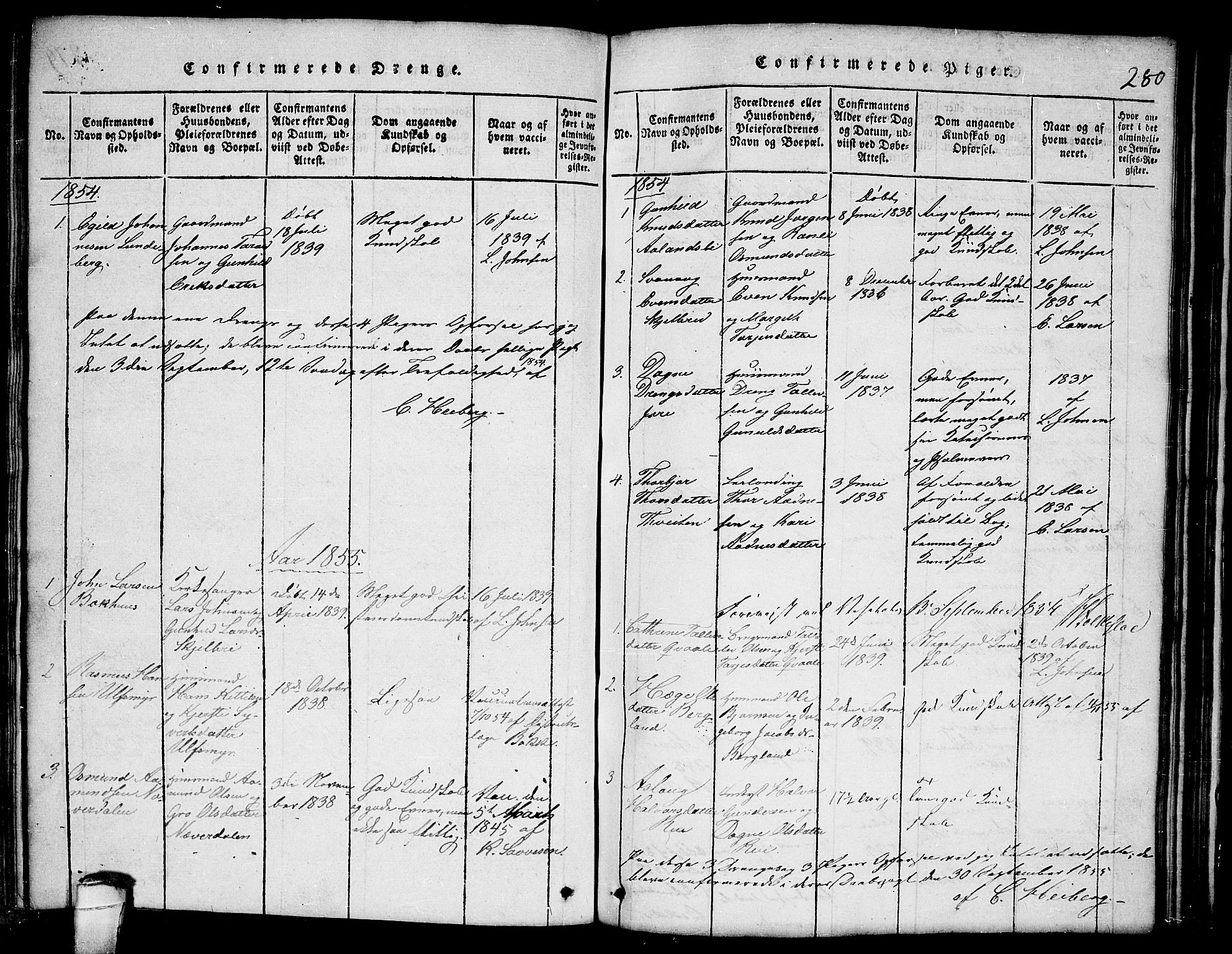 Lårdal kirkebøker, SAKO/A-284/G/Ga/L0001: Parish register (copy) no. I 1, 1815-1861, p. 280