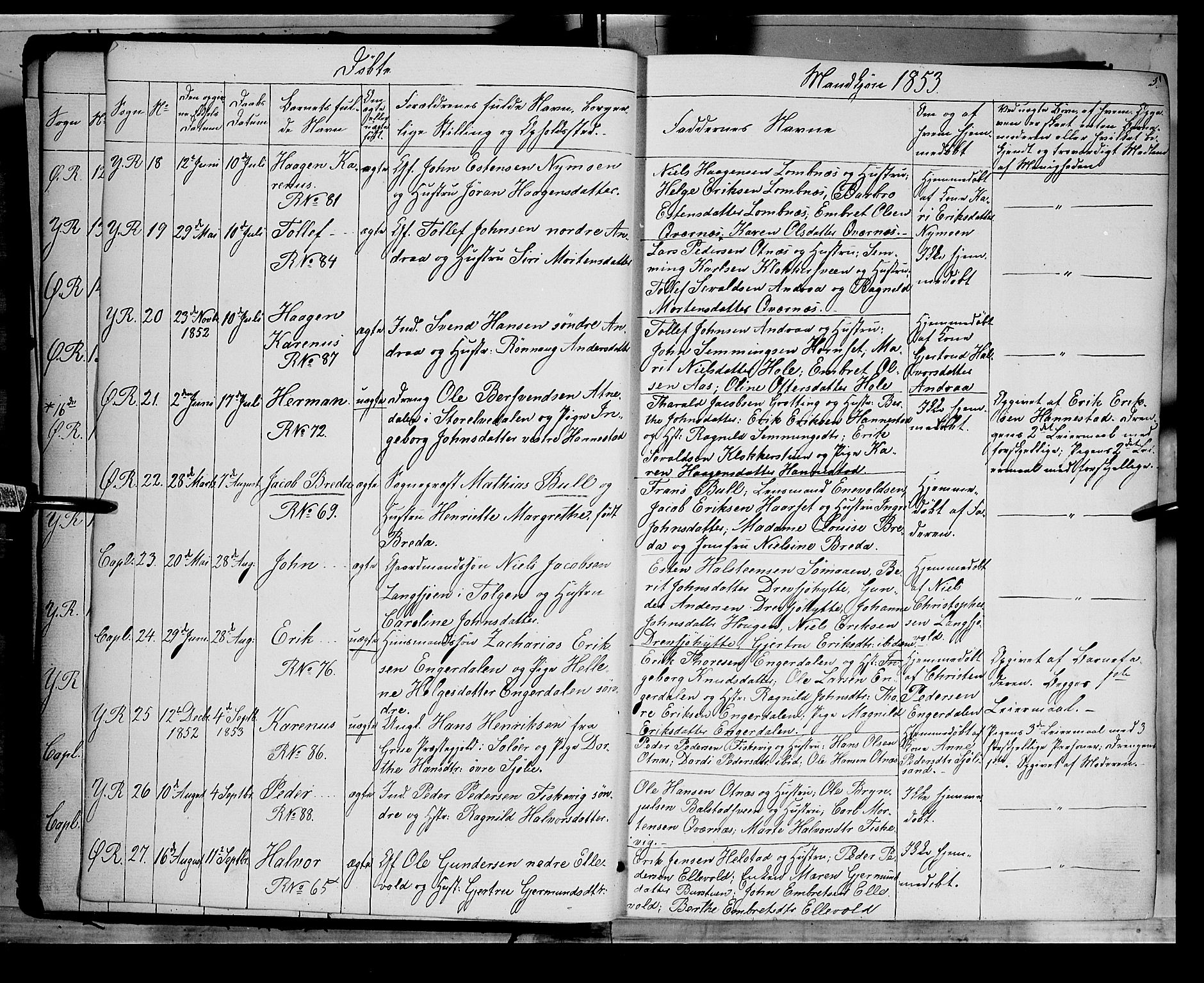 Rendalen prestekontor, AV/SAH-PREST-054/H/Ha/Haa/L0005: Parish register (official) no. 5, 1853-1866, p. 5