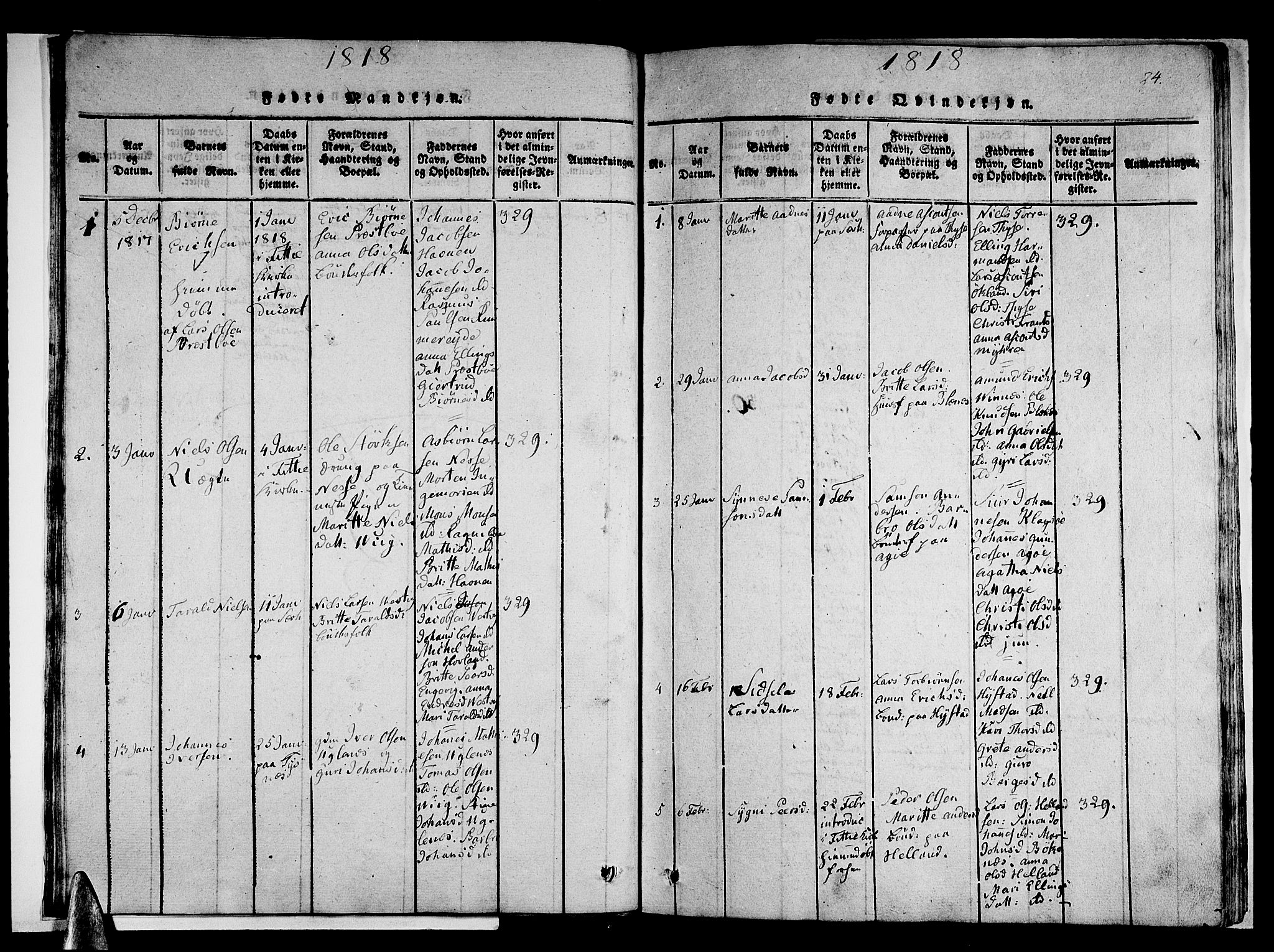 Stord sokneprestembete, AV/SAB-A-78201/H/Haa: Parish register (official) no. A 5, 1816-1825, p. 24