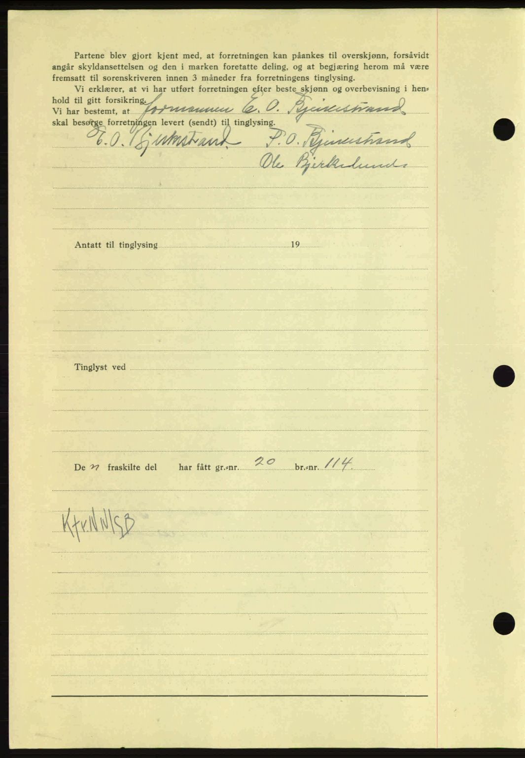 Nordmøre sorenskriveri, AV/SAT-A-4132/1/2/2Ca: Mortgage book no. A91, 1941-1942, Diary no: : 2476/1941