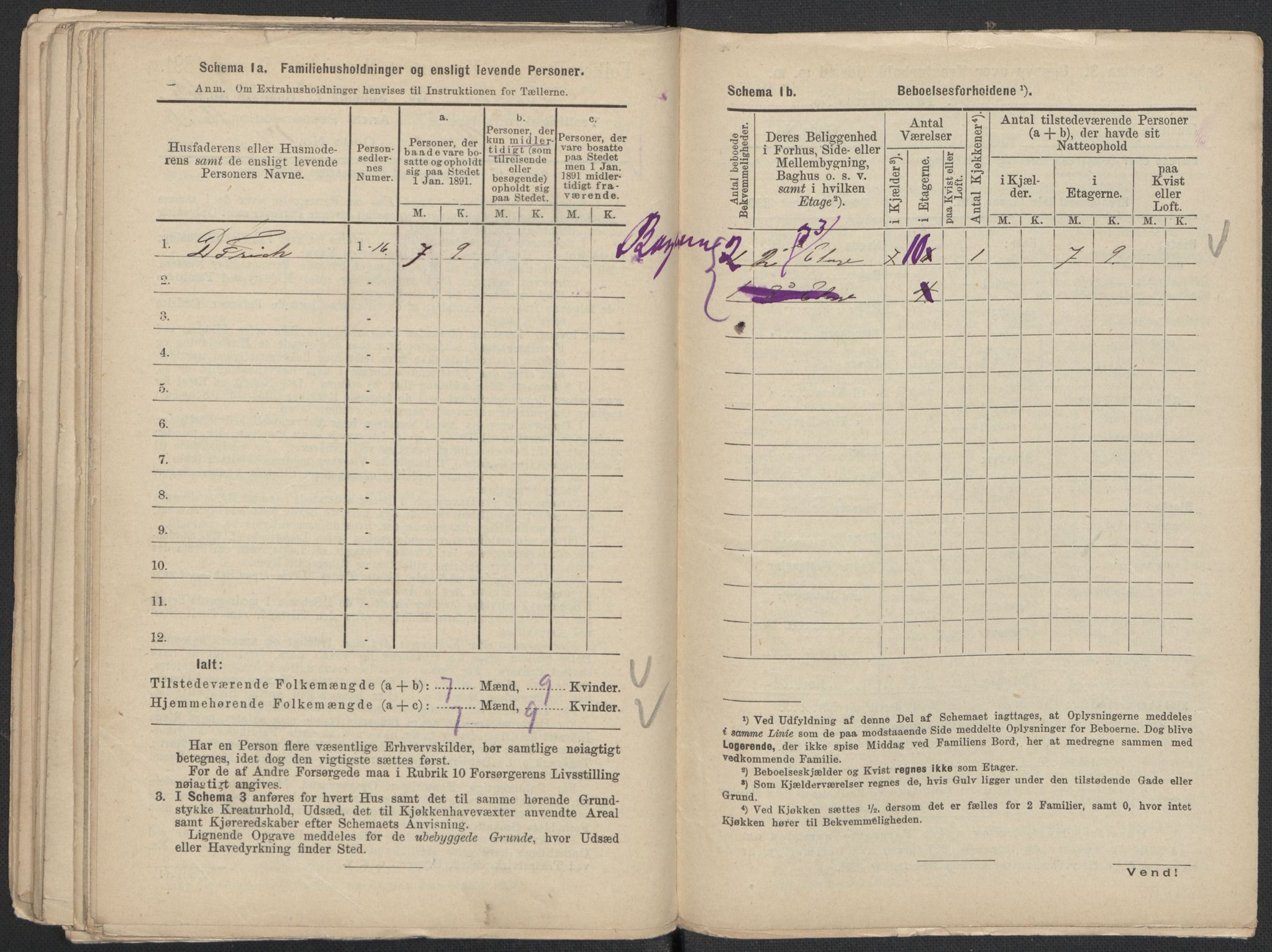 RA, 1891 Census for 1301 Bergen, 1891, p. 8447