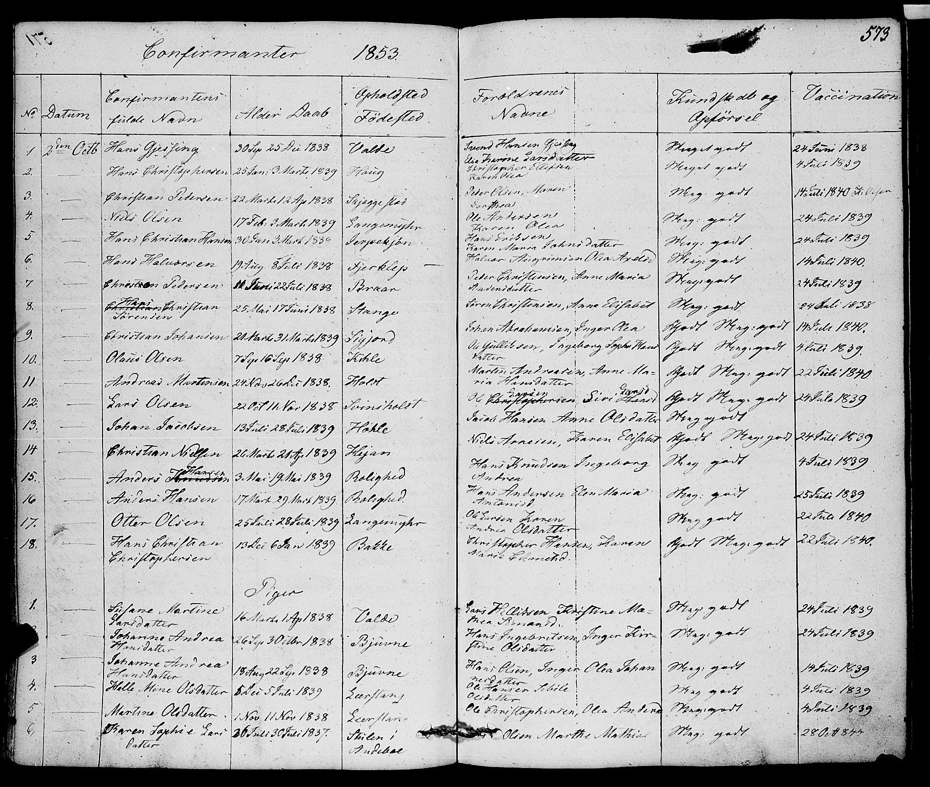 Ramnes kirkebøker, AV/SAKO-A-314/F/Fa/L0005: Parish register (official) no. I 5, 1841-1861, p. 572-573