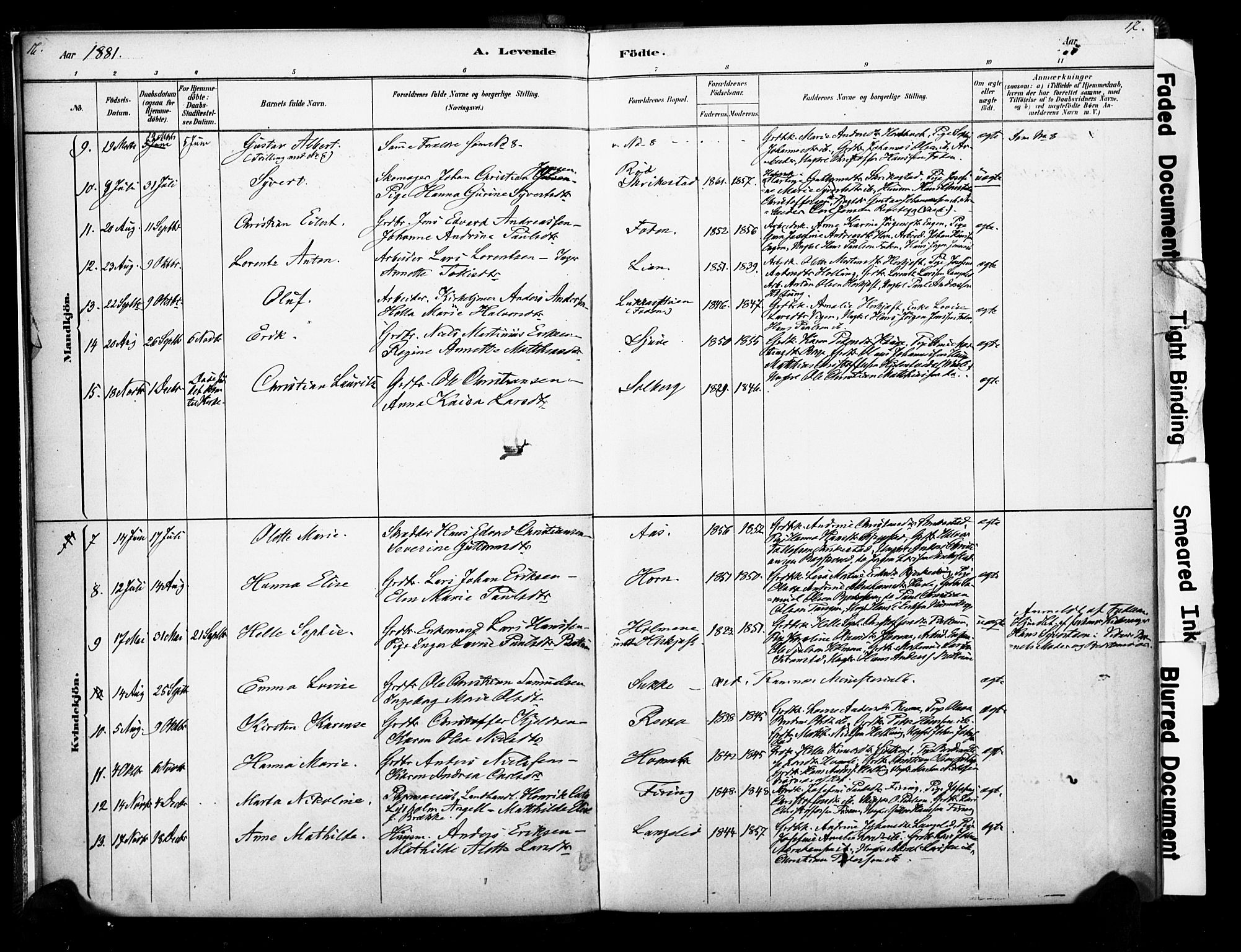 Ramnes kirkebøker, AV/SAKO-A-314/F/Fb/L0001: Parish register (official) no. II 1, 1878-1894, p. 16-17