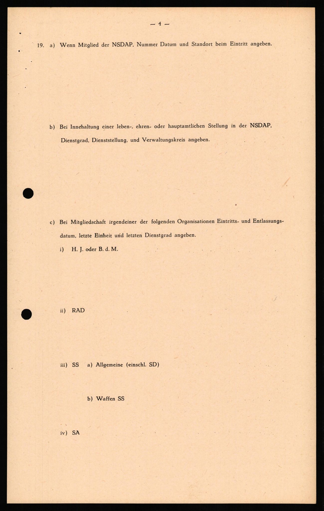 Forsvaret, Forsvarets overkommando II, RA/RAFA-3915/D/Db/L0023: CI Questionaires. Tyske okkupasjonsstyrker i Norge. Tyskere., 1945-1946, p. 5