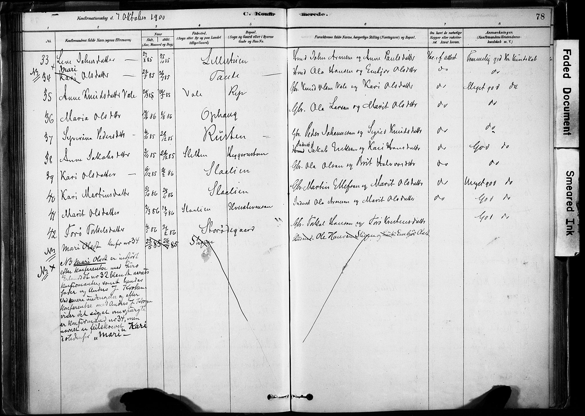 Lom prestekontor, AV/SAH-PREST-070/K/L0009: Parish register (official) no. 9, 1878-1907, p. 78