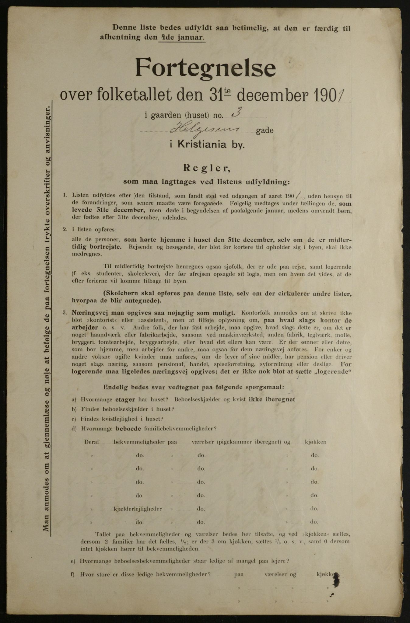 OBA, Municipal Census 1901 for Kristiania, 1901, p. 5961