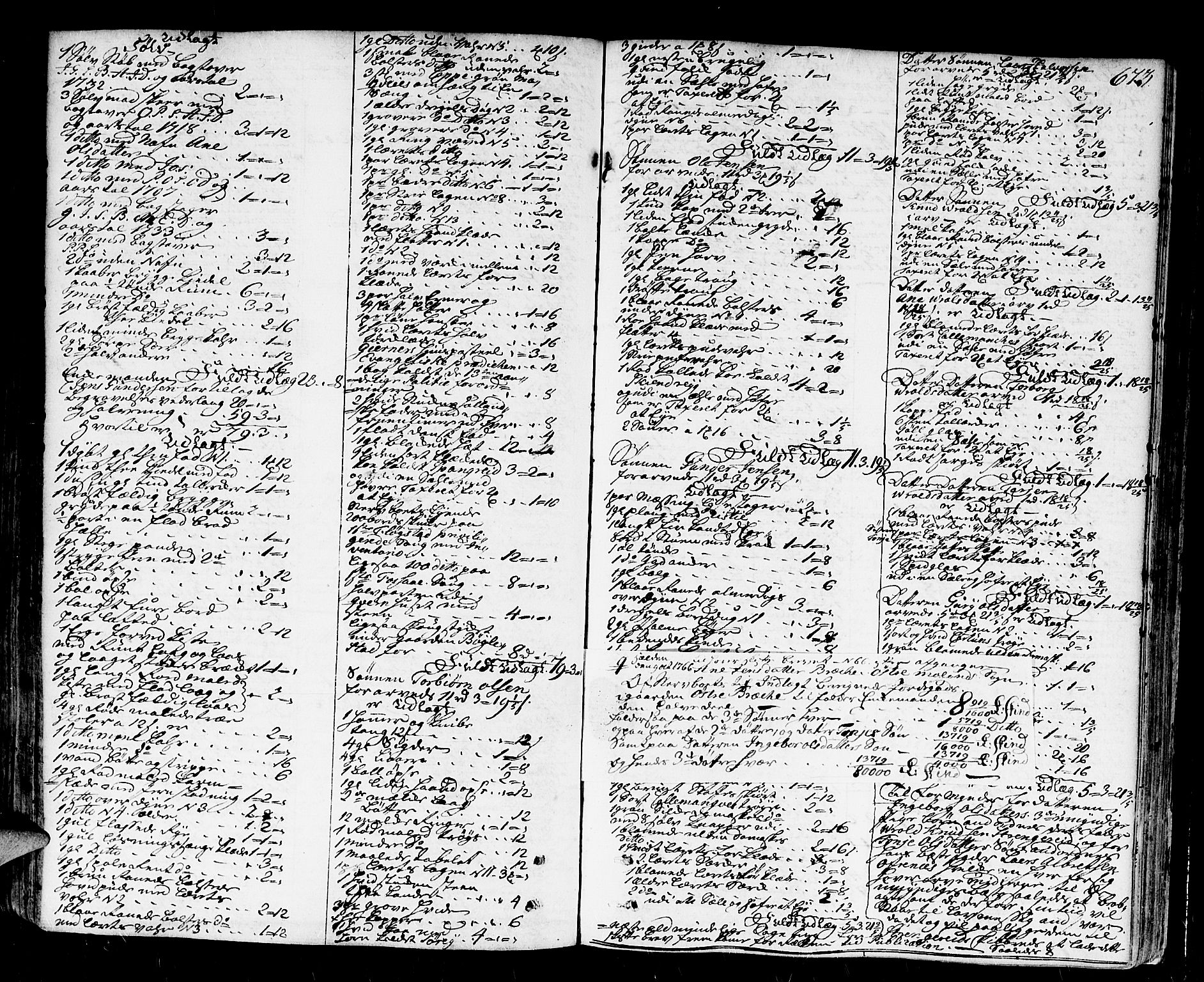 Nedenes sorenskriveri før 1824, SAK/1221-0007/H/Hc/L0030: Skifteprotokoll med register nr 21a, 1763-1767, p. 672b-673a