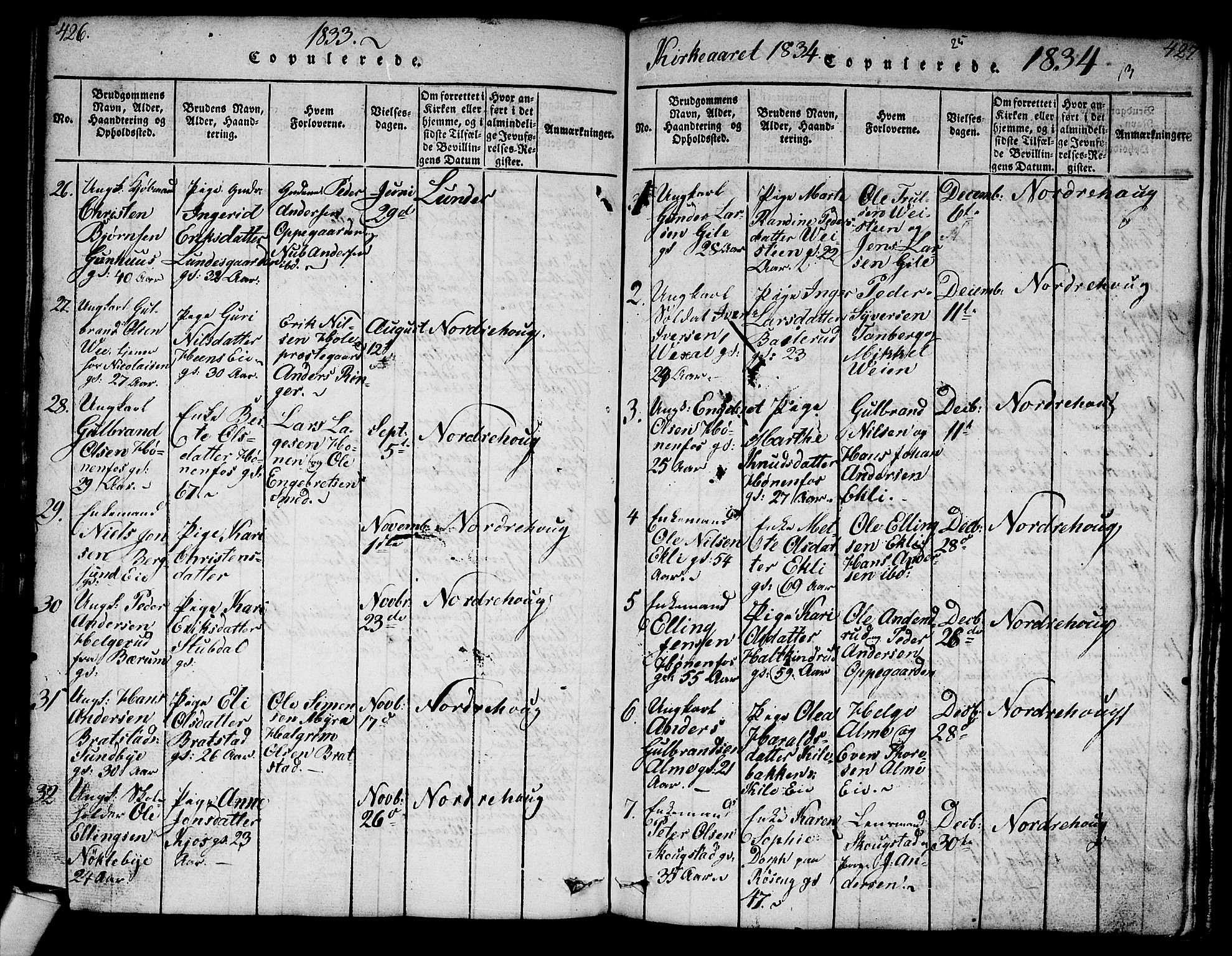 Norderhov kirkebøker, SAKO/A-237/G/Ga/L0003: Parish register (copy) no. I 3 /1, 1814-1876, p. 426-427