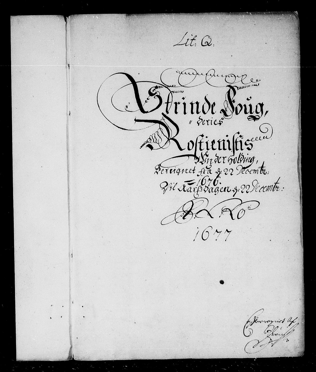 Rentekammeret inntil 1814, Reviderte regnskaper, Stiftamtstueregnskaper, Trondheim stiftamt og Nordland amt, AV/RA-EA-6044/R/Re/L0046: Trondheim stiftamt og Nordland amt, 1677