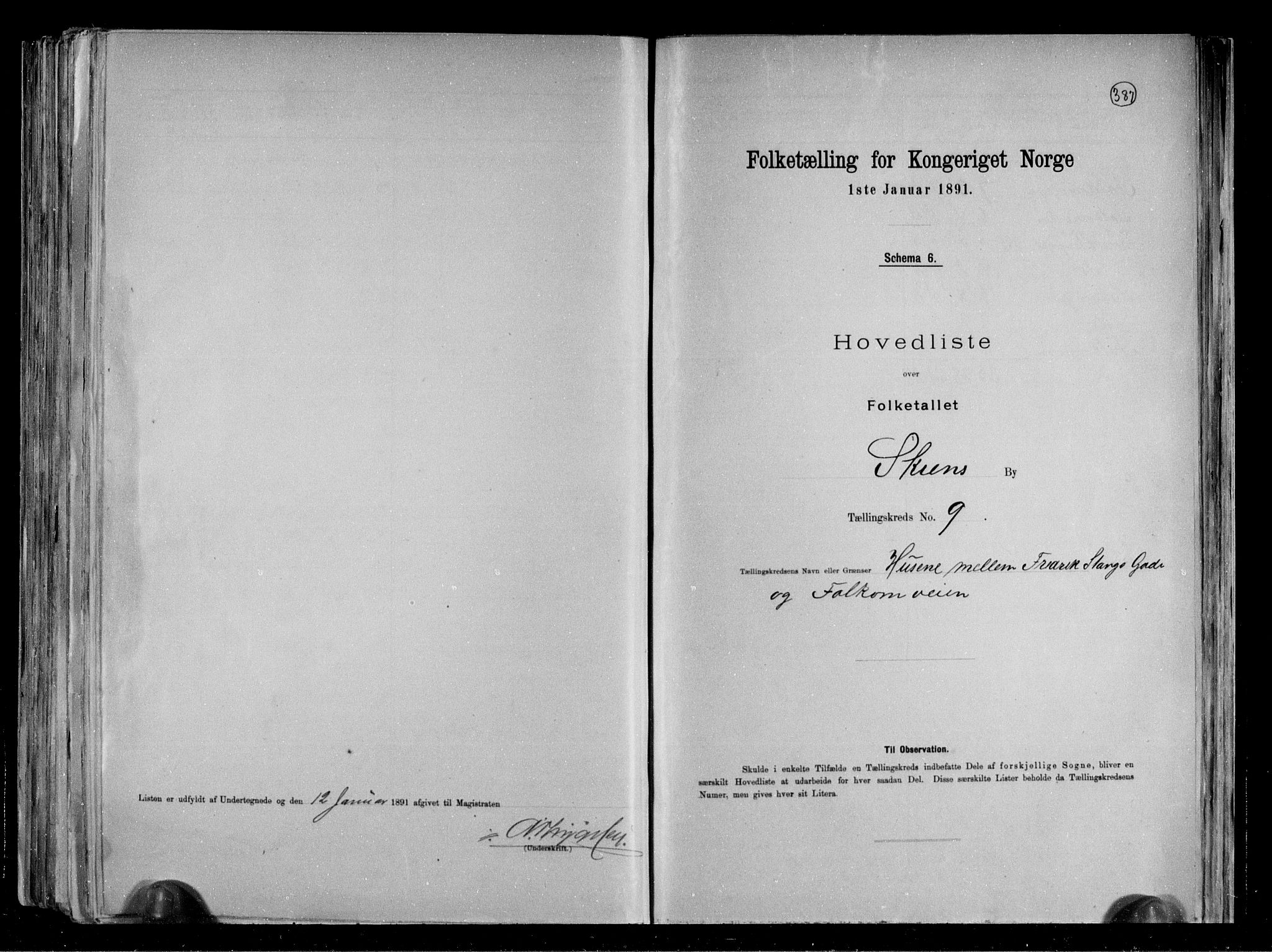 RA, 1891 census for 0806 Skien, 1891, p. 25