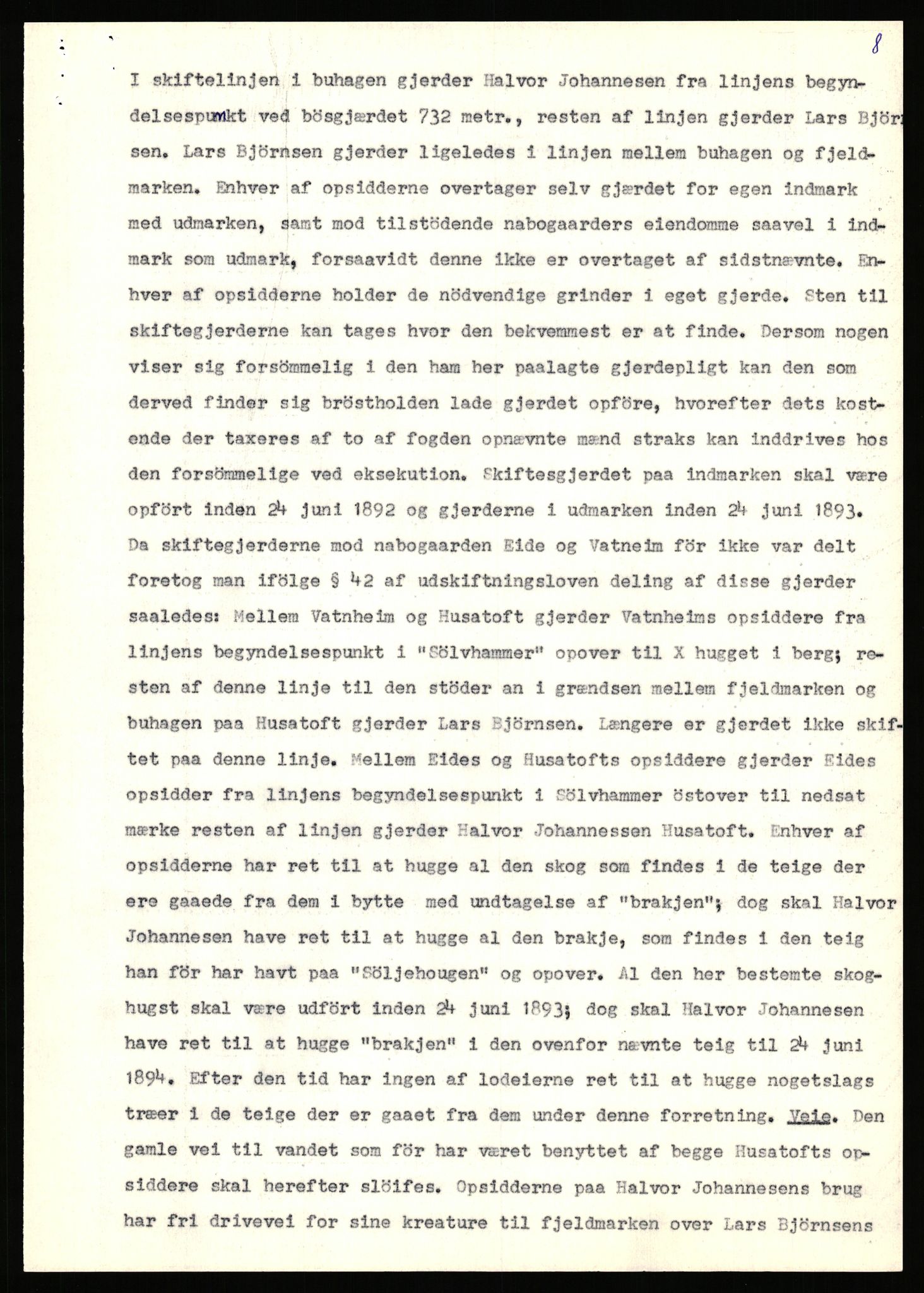 Statsarkivet i Stavanger, AV/SAST-A-101971/03/Y/Yj/L0040: Avskrifter sortert etter gårdnavn: Hovland i Egersun - Hustveit, 1750-1930, p. 711