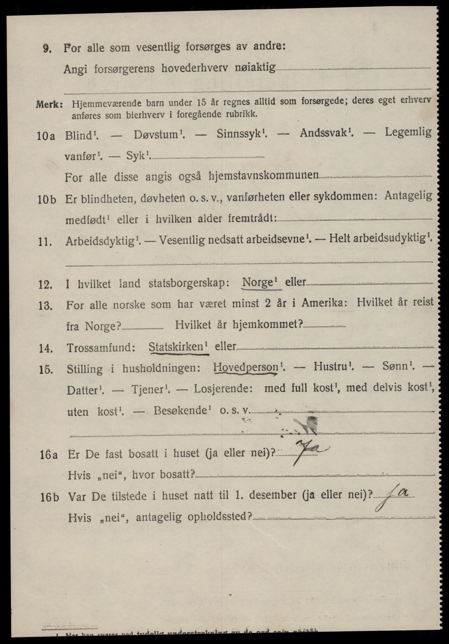 SAT, 1920 census for Tustna, 1920, p. 3826