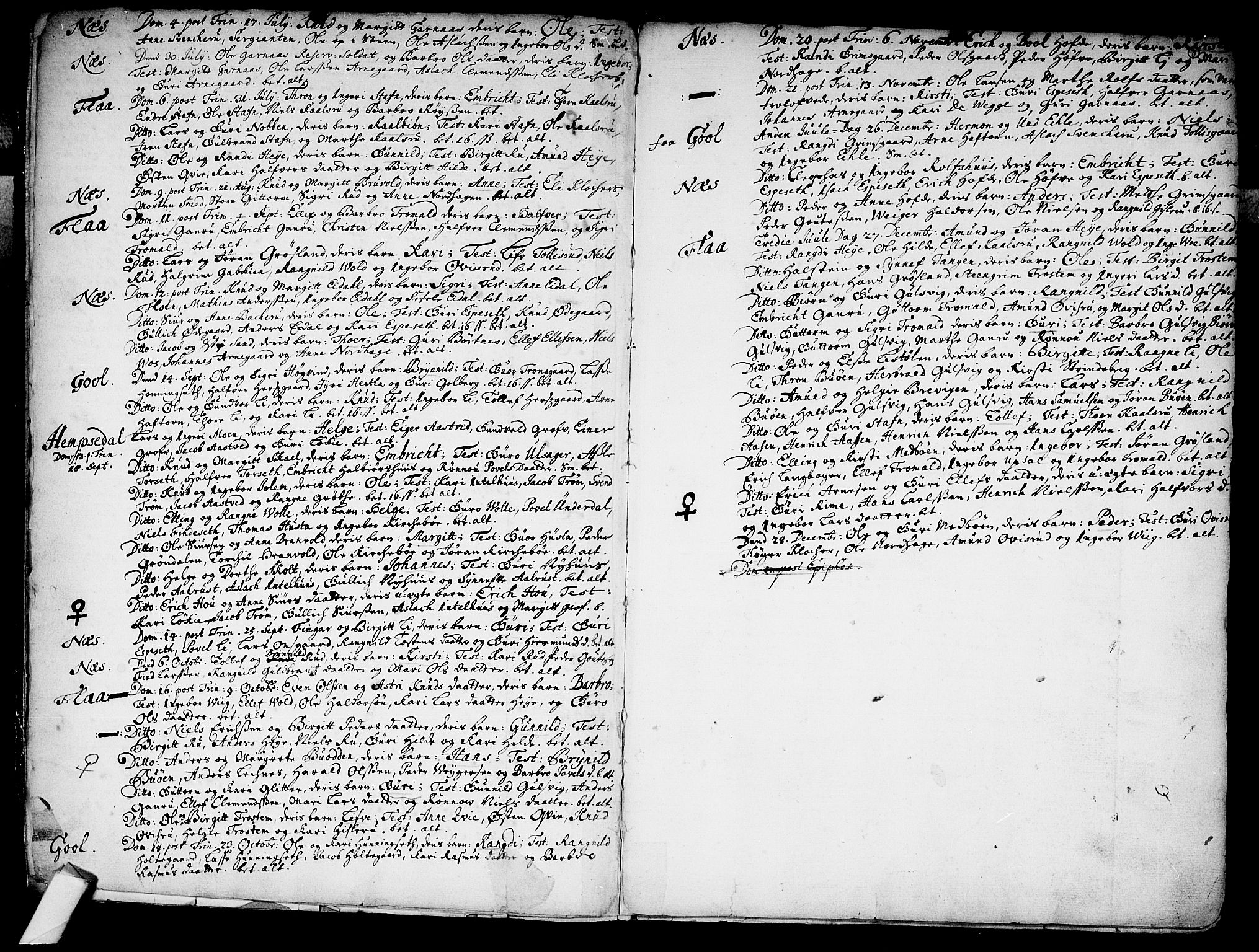 Nes kirkebøker, SAKO/A-236/F/Fa/L0002: Parish register (official) no. 2, 1707-1759, p. 3