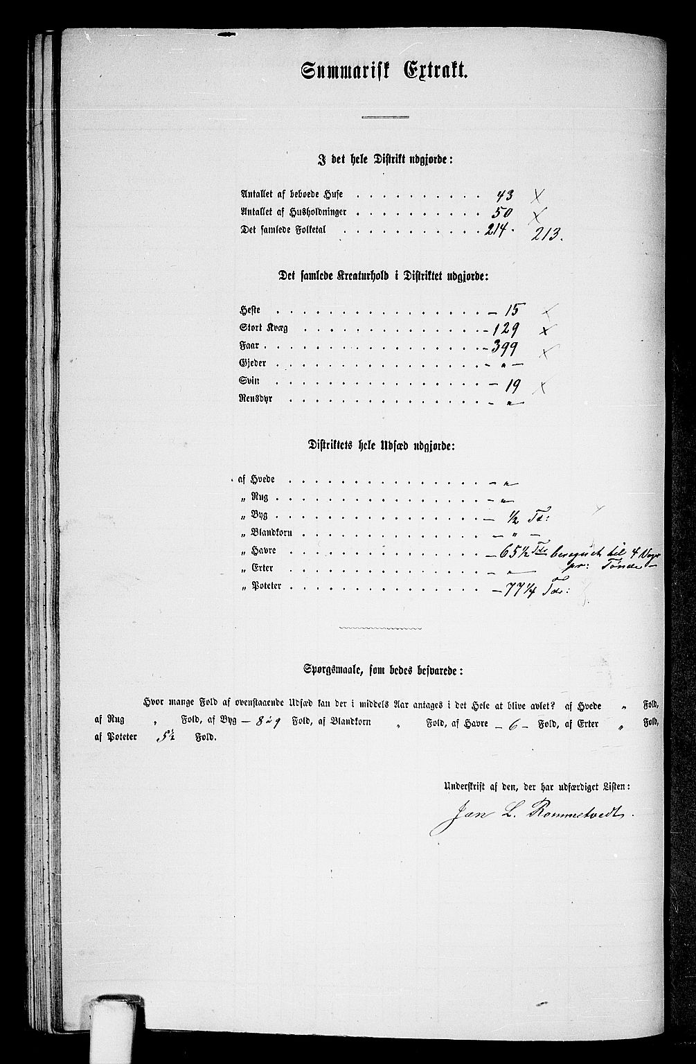 RA, 1865 census for Stord, 1865, p. 111