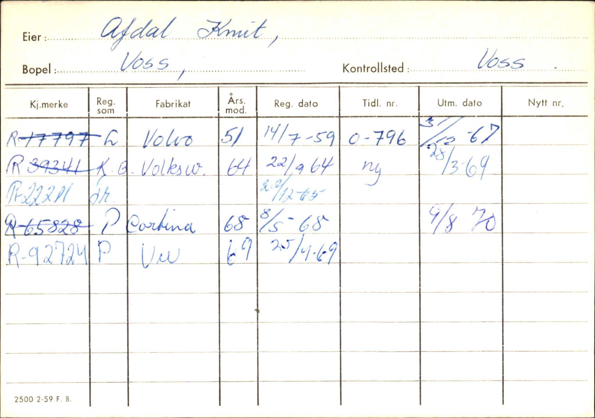 Statens vegvesen, Hordaland vegkontor, AV/SAB-A-5201/2/Ha/L0001: R-eierkort A, 1920-1971, p. 83