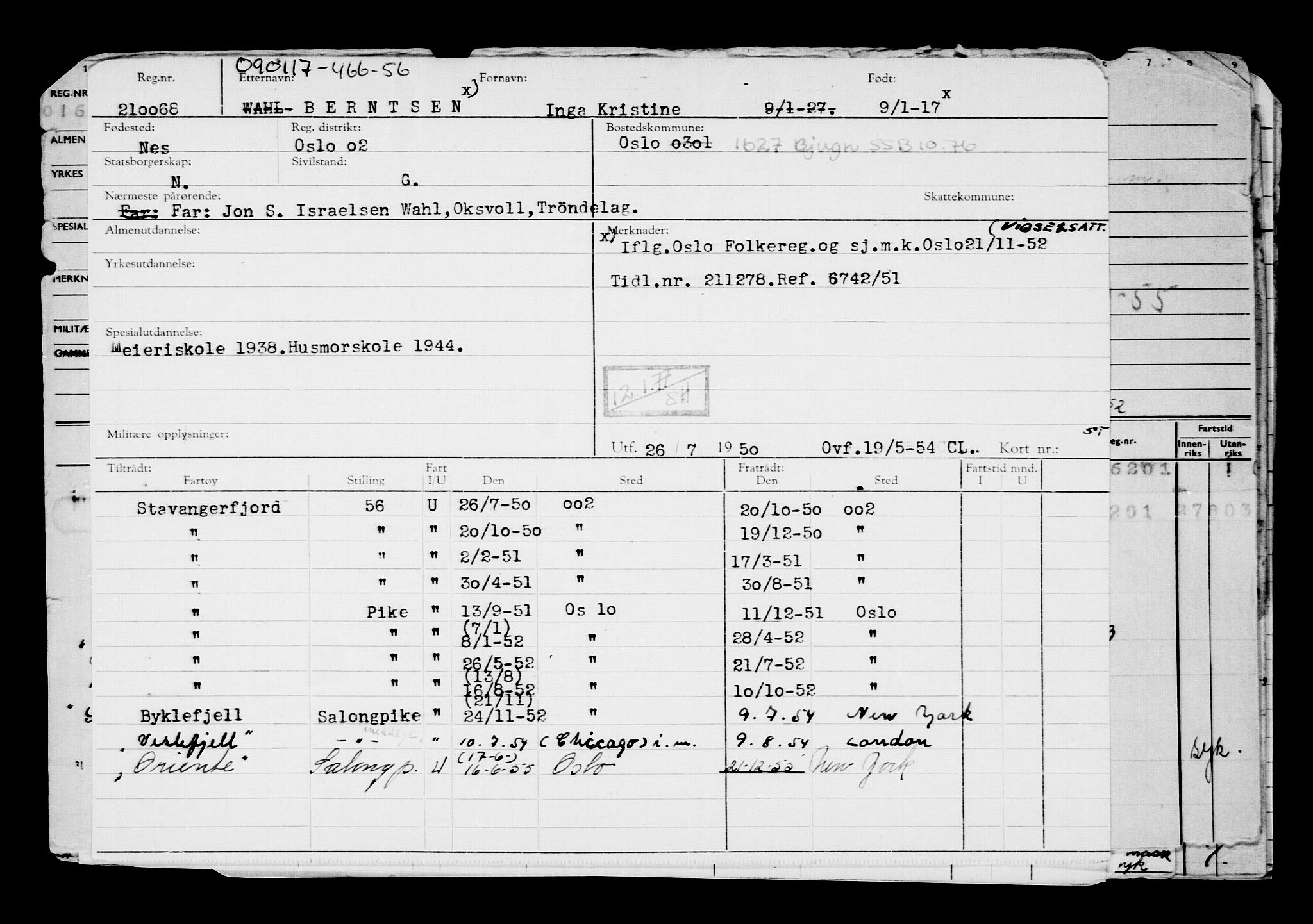Direktoratet for sjømenn, RA/S-3545/G/Gb/L0145: Hovedkort, 1917, p. 130