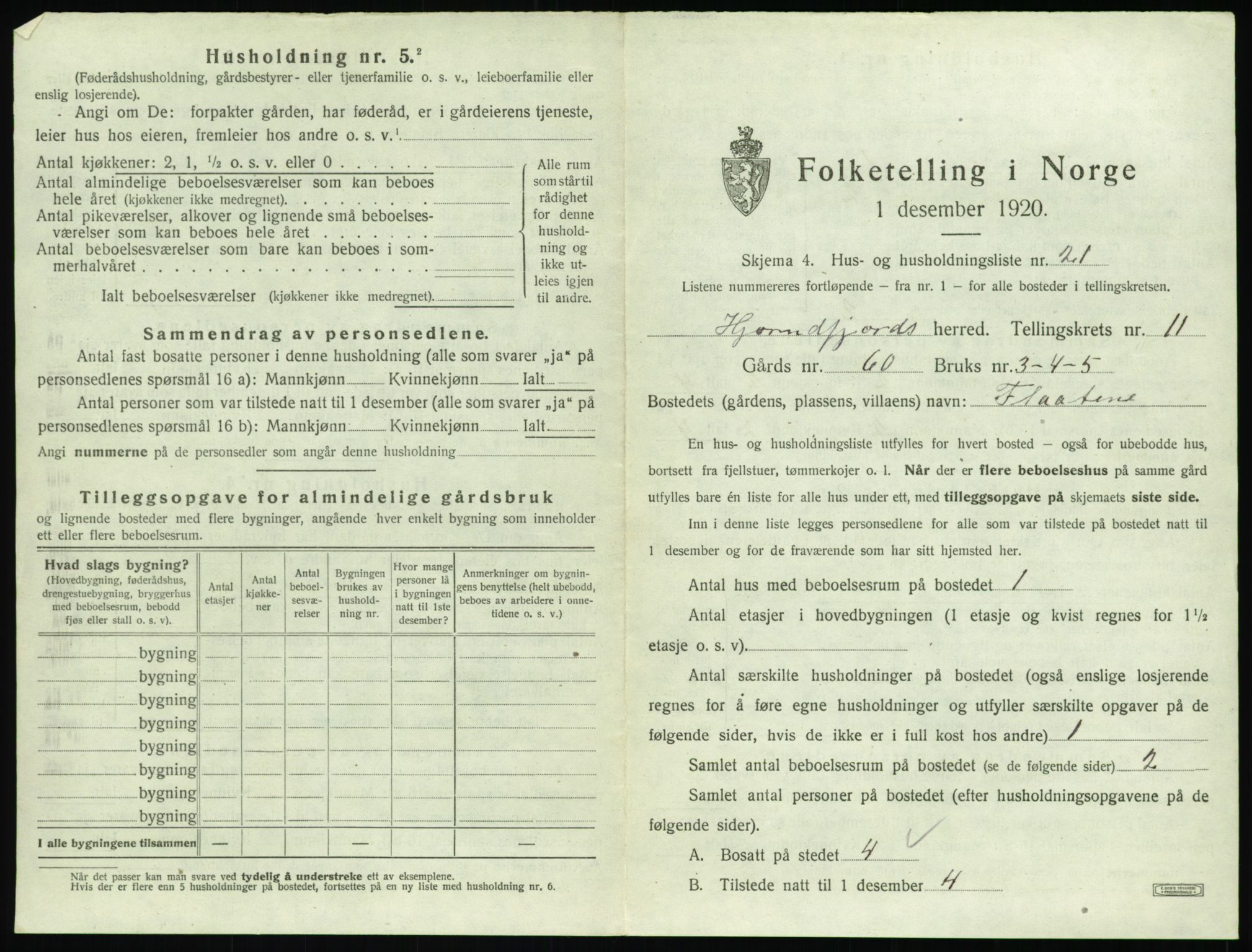 SAT, 1920 census for Hjørundfjord, 1920, p. 603