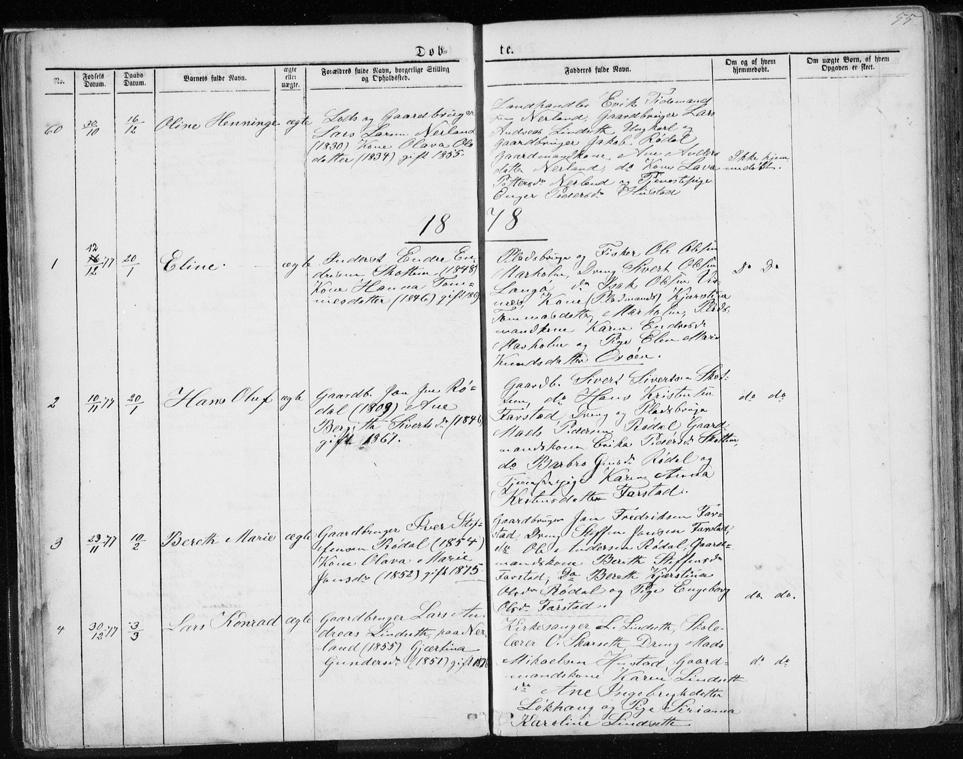 Ministerialprotokoller, klokkerbøker og fødselsregistre - Møre og Romsdal, AV/SAT-A-1454/567/L0782: Parish register (copy) no. 567C02, 1867-1886, p. 55