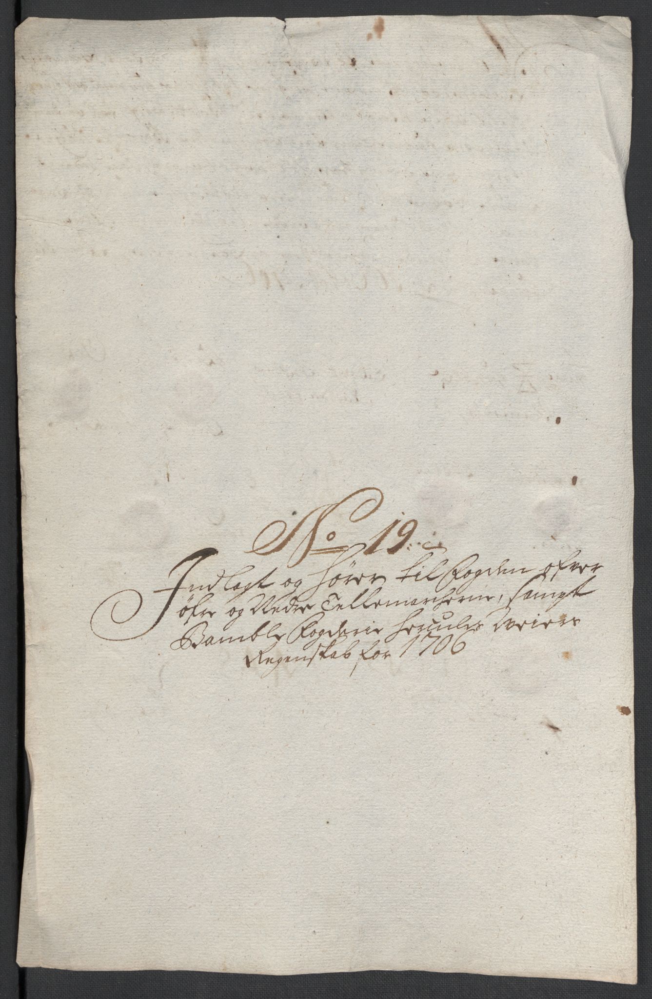 Rentekammeret inntil 1814, Reviderte regnskaper, Fogderegnskap, AV/RA-EA-4092/R36/L2116: Fogderegnskap Øvre og Nedre Telemark og Bamble, 1706-1707, p. 154