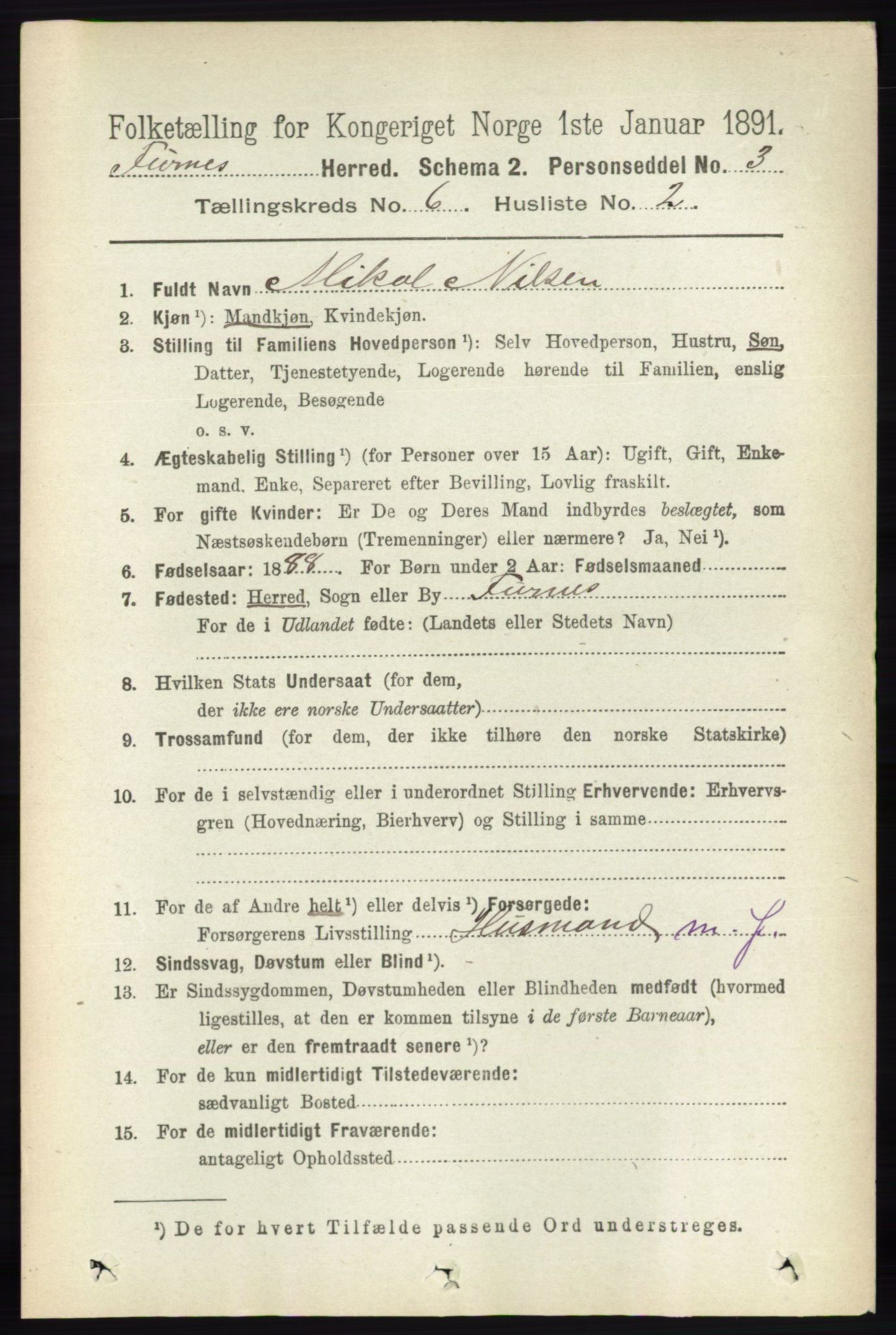 RA, Census 1891 for 0413 Furnes herred, 1891, p. 4171