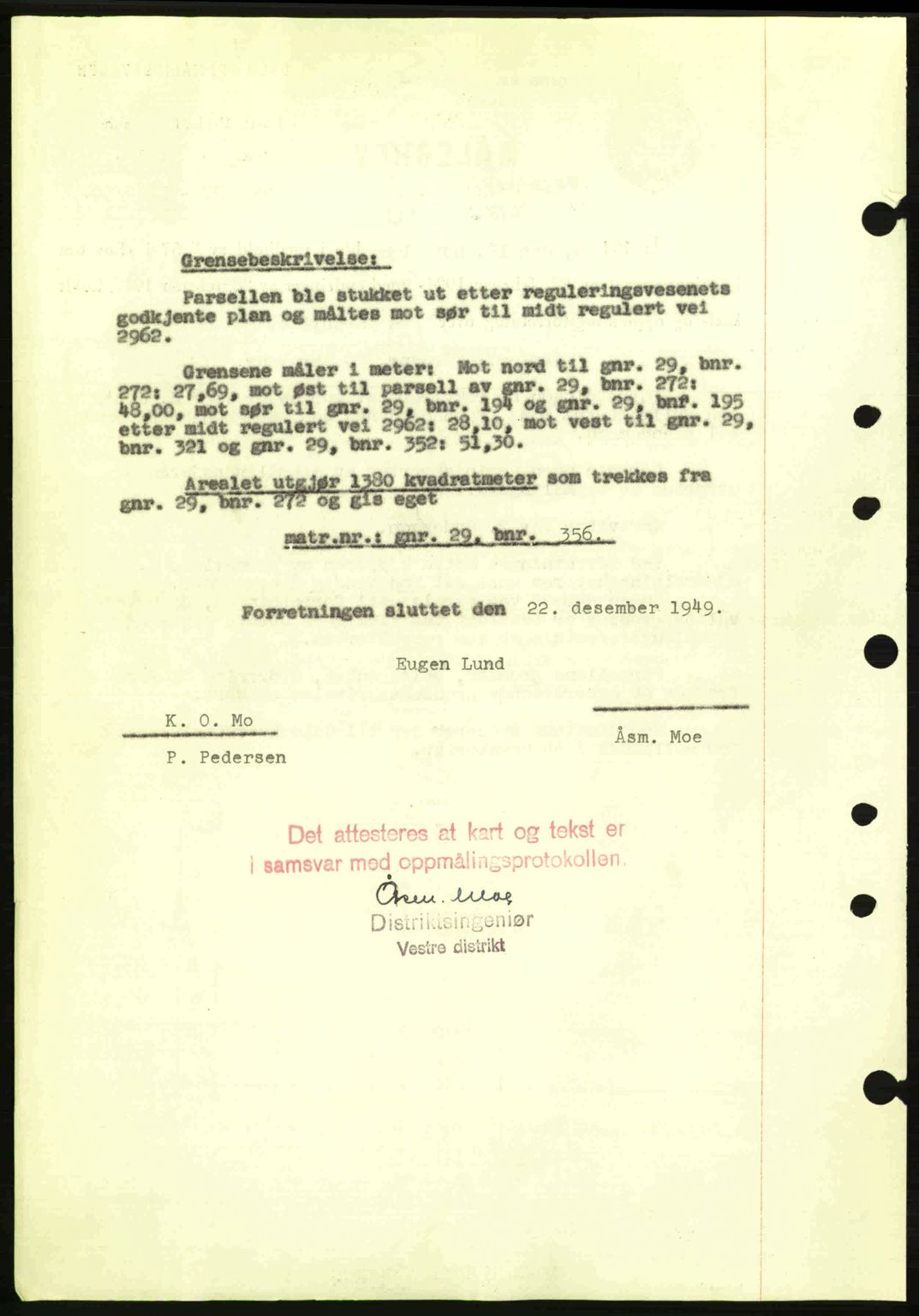 Oslo byskriverembete, AV/SAO-A-10227/G/Gb/Gbd/Gbda/L0017: Mortgage book no. A215, 1949-1950, Diary no: : 275/1950