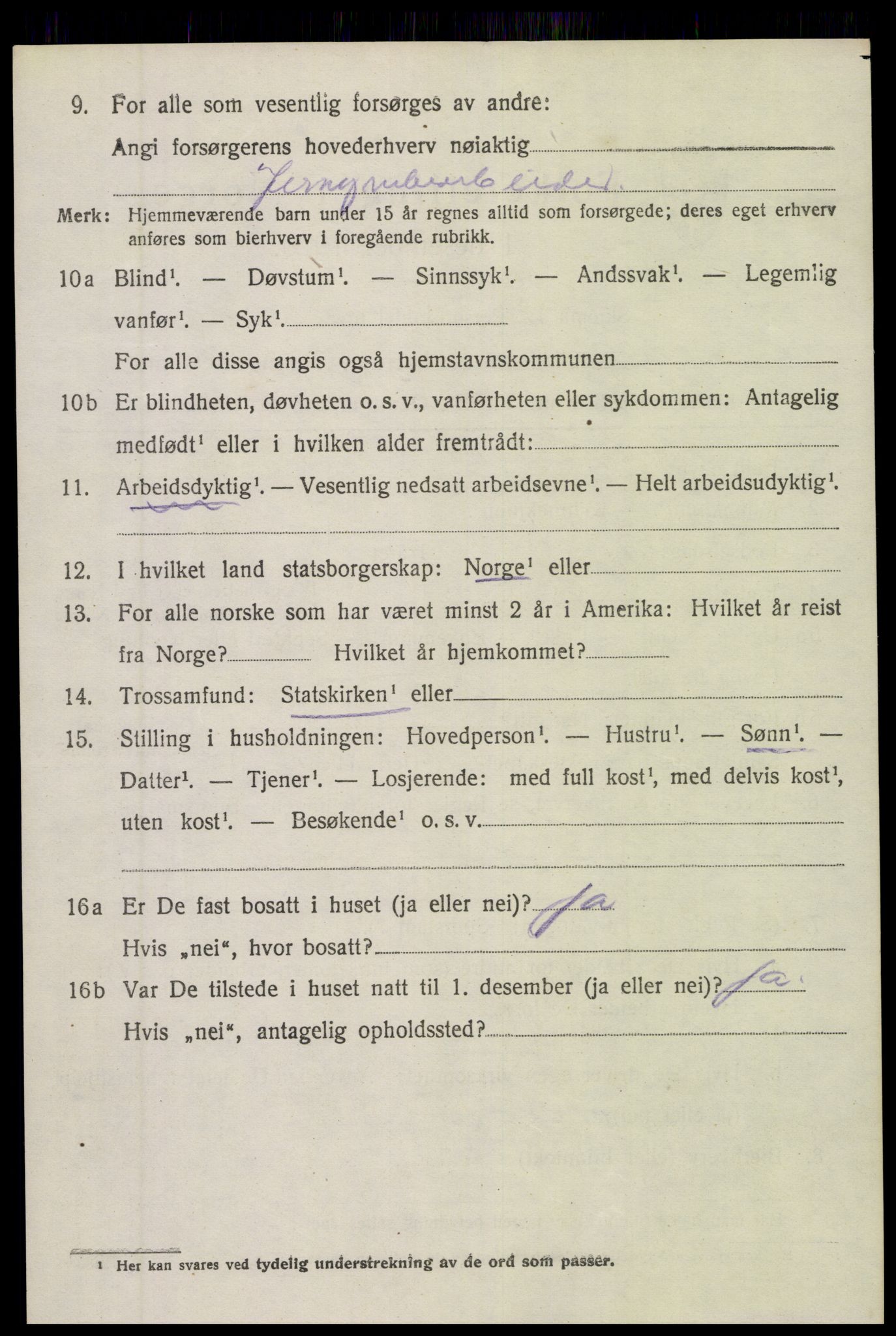 SAK, 1920 census for Øyestad, 1920, p. 6489