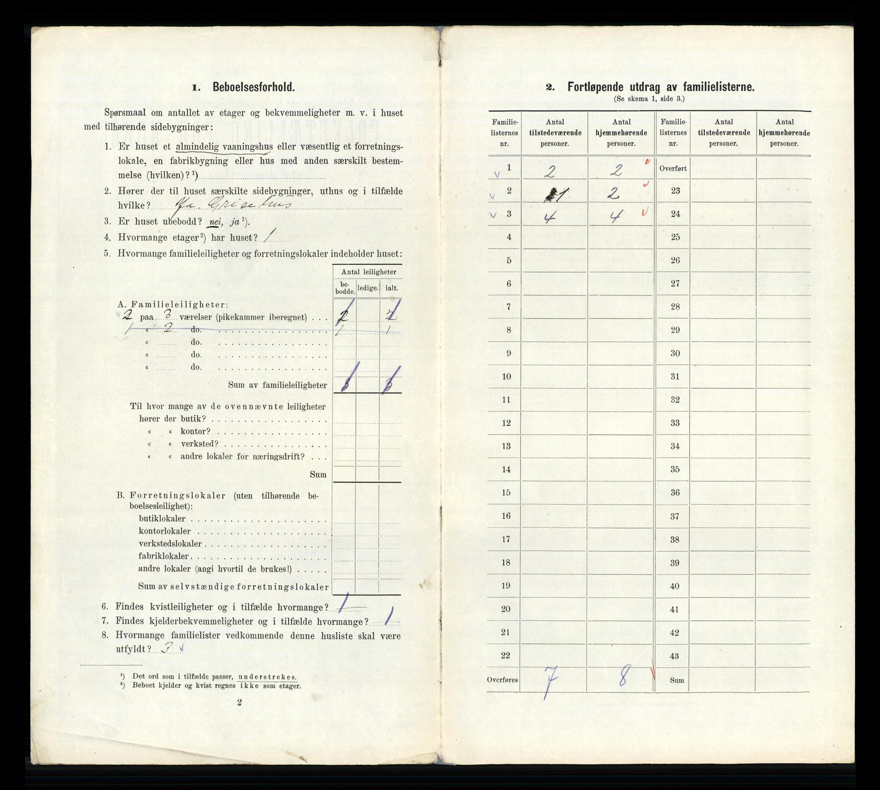 RA, 1910 census for Brevik, 1910, p. 1609