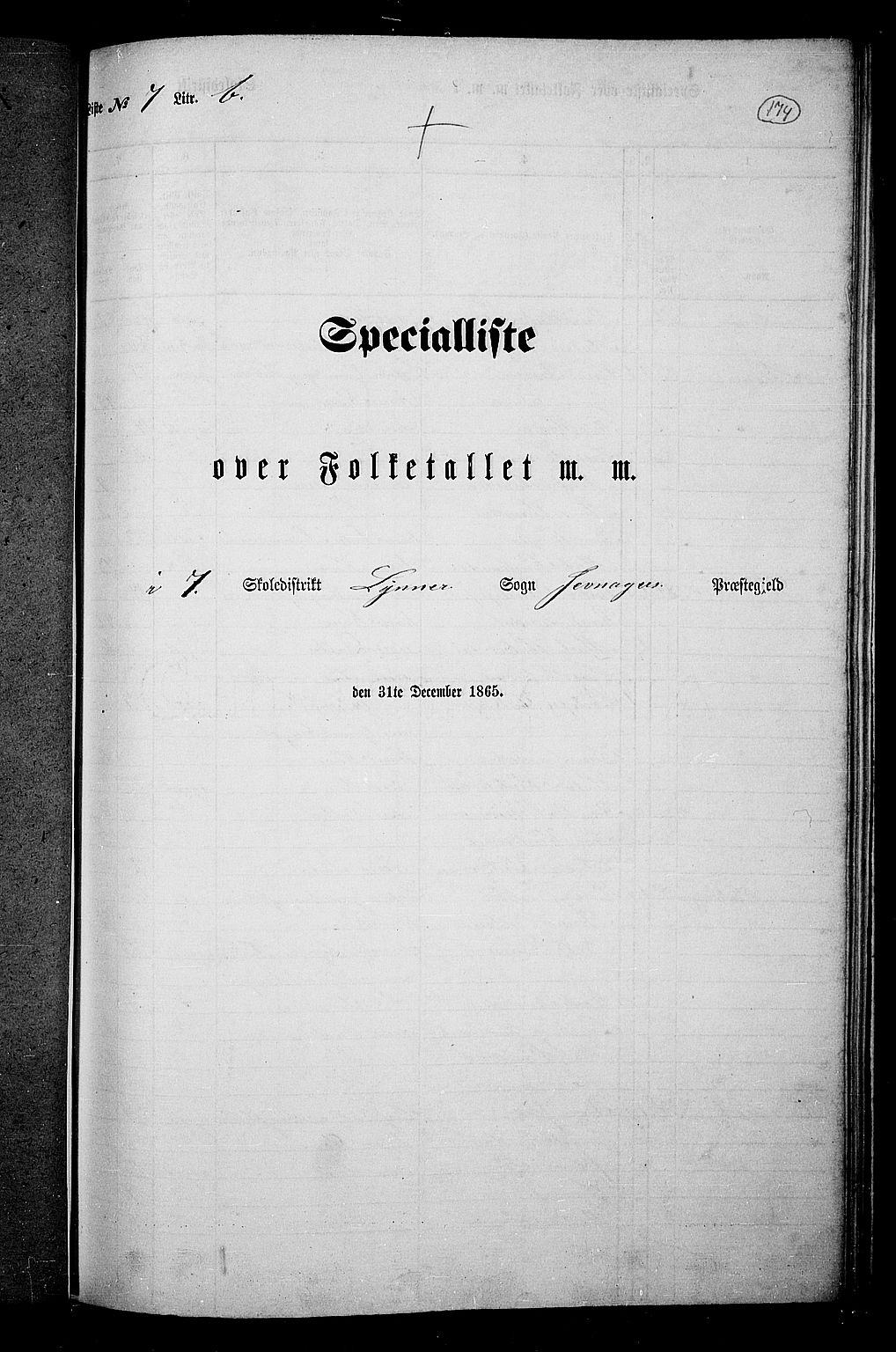 RA, 1865 census for Jevnaker, 1865, p. 160