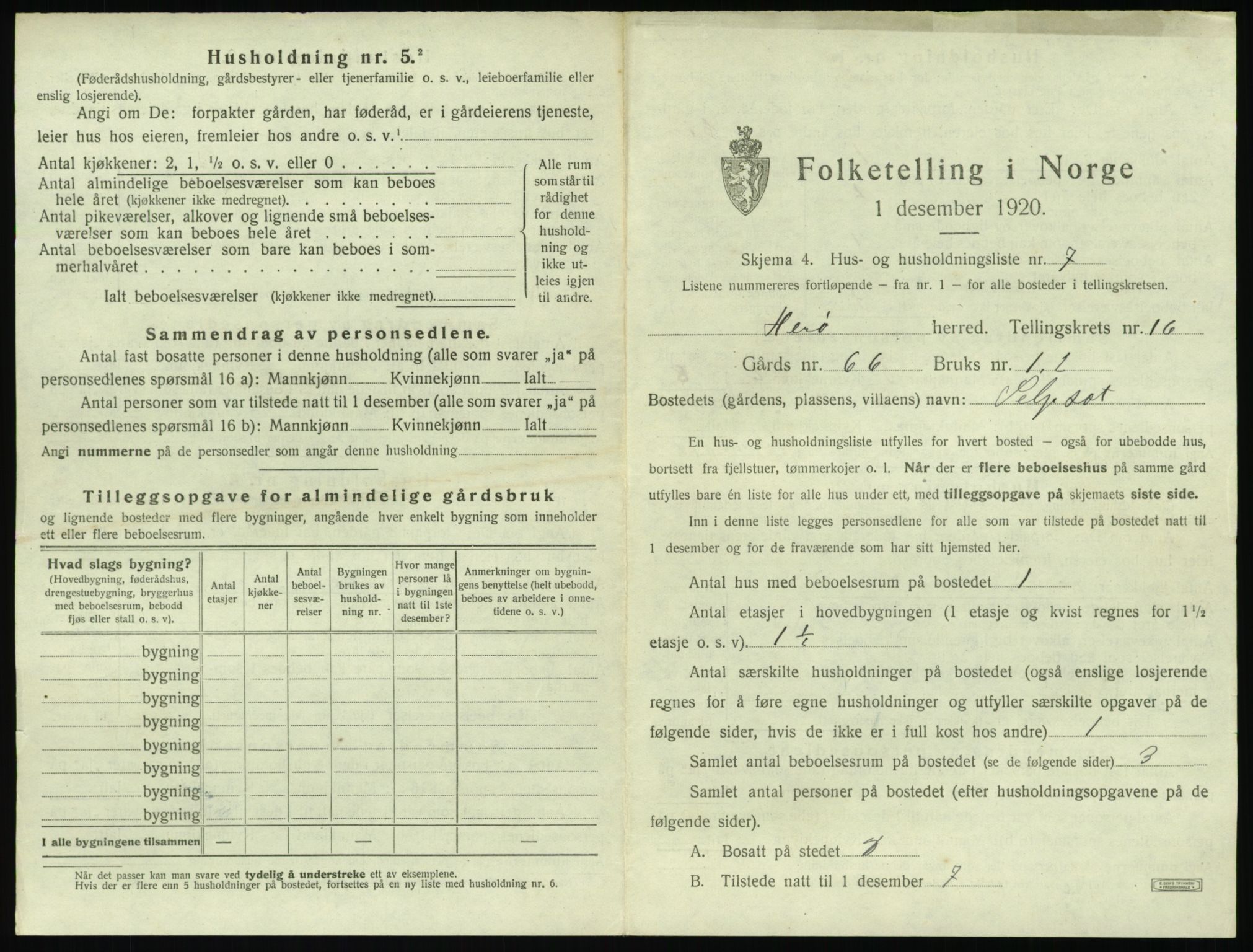 SAT, 1920 census for Herøy (MR), 1920, p. 1363