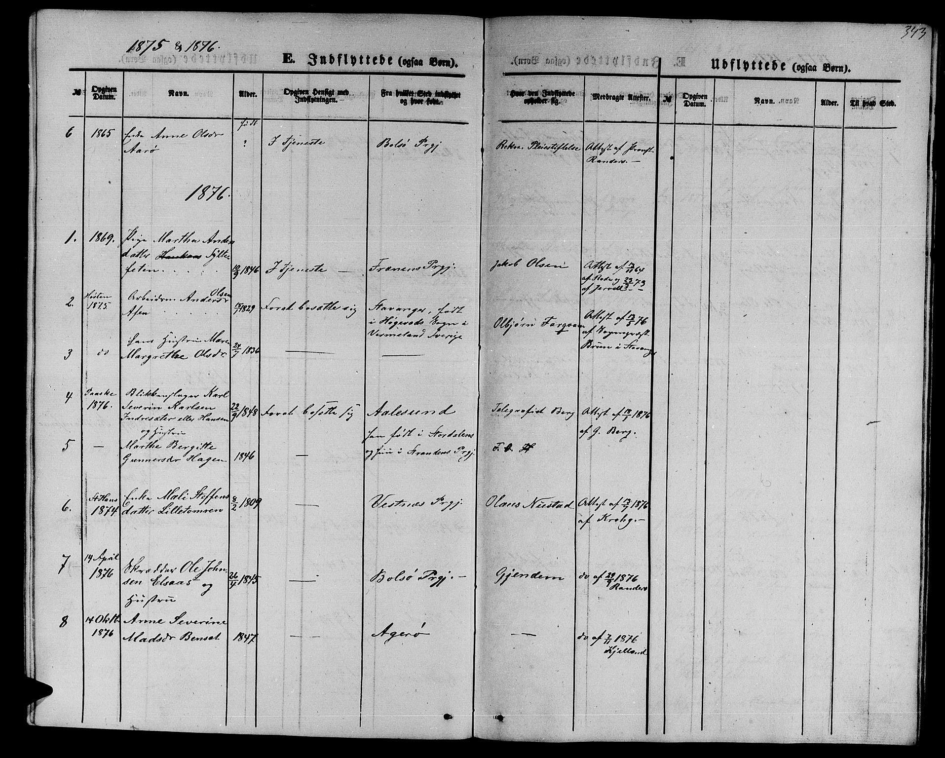 Ministerialprotokoller, klokkerbøker og fødselsregistre - Møre og Romsdal, AV/SAT-A-1454/558/L0701: Parish register (copy) no. 558C02, 1862-1879, p. 343