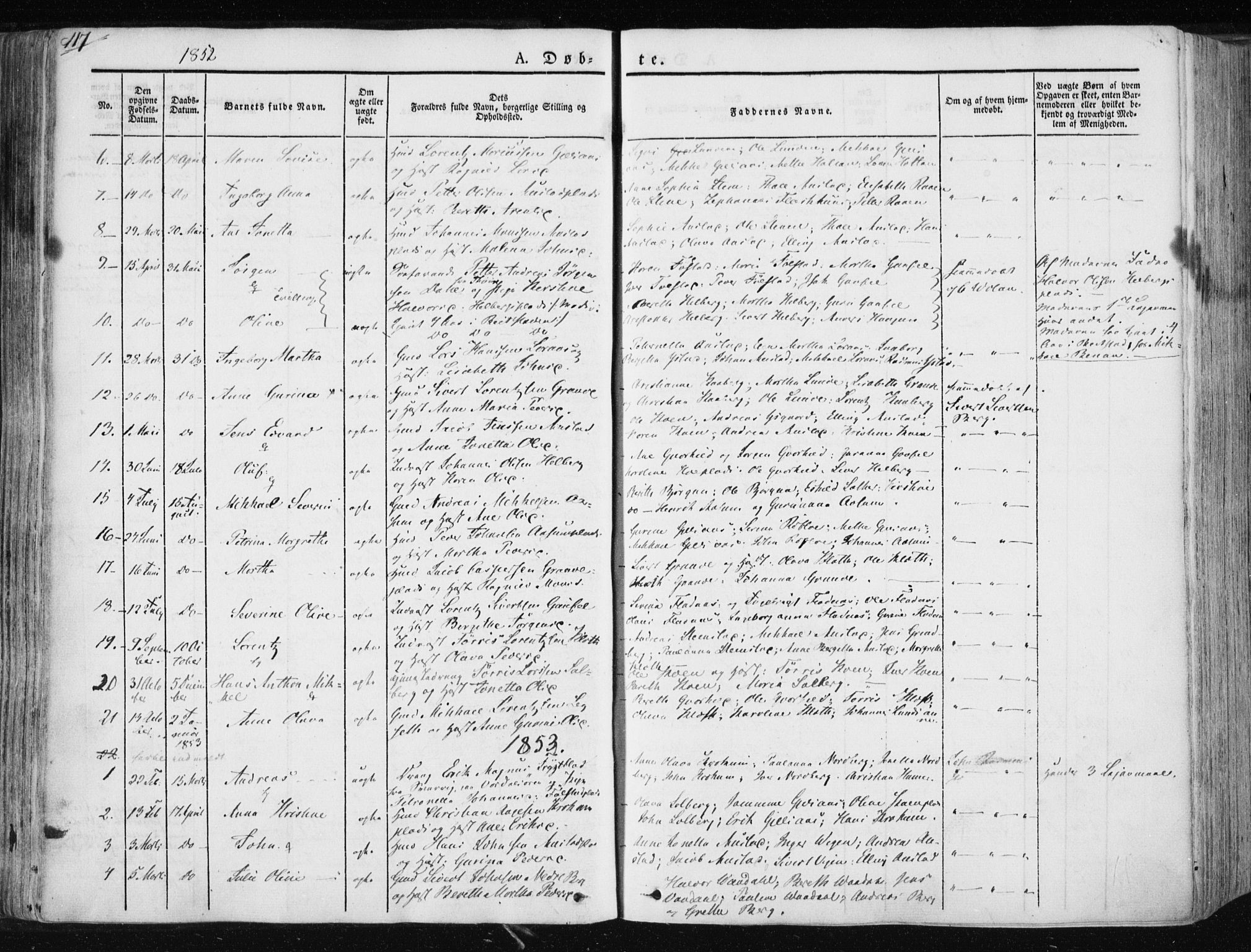 Ministerialprotokoller, klokkerbøker og fødselsregistre - Nord-Trøndelag, SAT/A-1458/730/L0280: Parish register (official) no. 730A07 /2, 1840-1854, p. 117