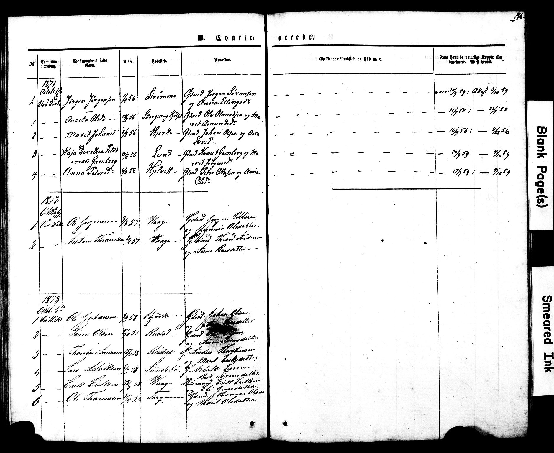 Ministerialprotokoller, klokkerbøker og fødselsregistre - Møre og Romsdal, SAT/A-1454/550/L0618: Parish register (copy) no. 550C01, 1870-1927, p. 146