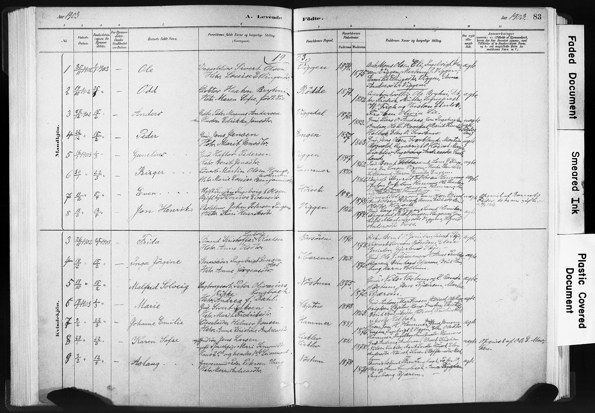 Ministerialprotokoller, klokkerbøker og fødselsregistre - Sør-Trøndelag, SAT/A-1456/665/L0773: Parish register (official) no. 665A08, 1879-1905, p. 83