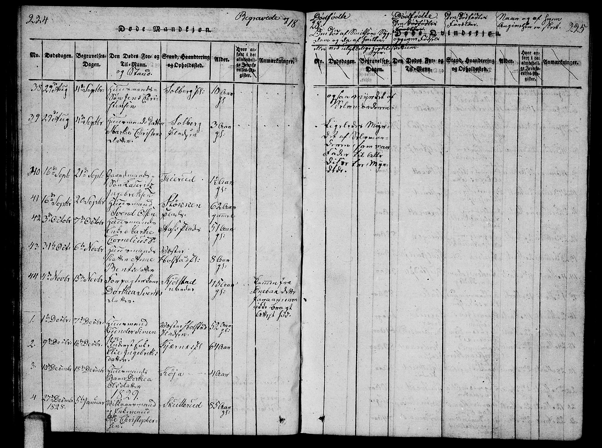 Ås prestekontor Kirkebøker, SAO/A-10894/G/Ga/L0002: Parish register (copy) no. I 2, 1820-1836, p. 224-225