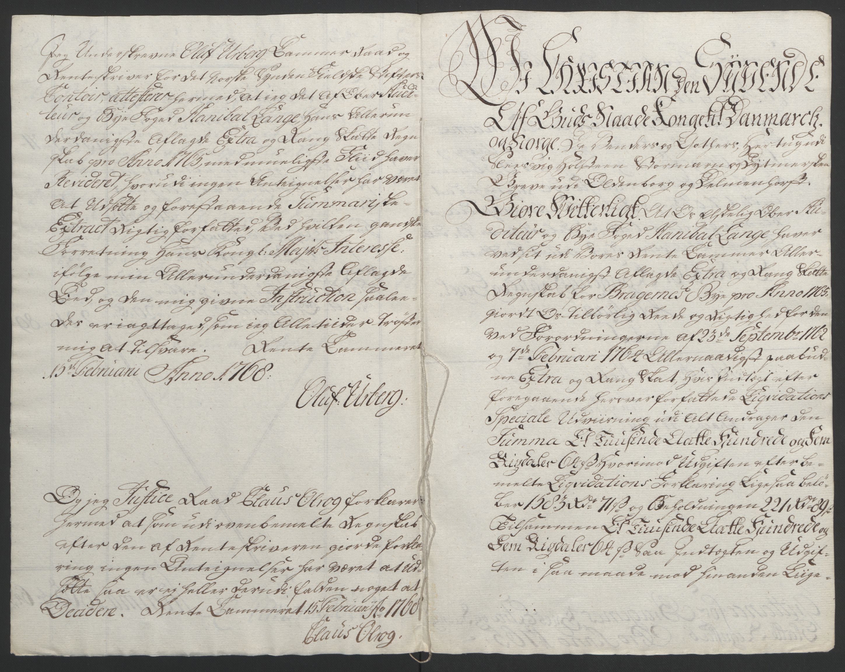 Rentekammeret inntil 1814, Reviderte regnskaper, Byregnskaper, AV/RA-EA-4066/R/Rf/L0119/0001: [F2] Kontribusjonsregnskap / Ekstraskatt, 1762-1767, p. 272