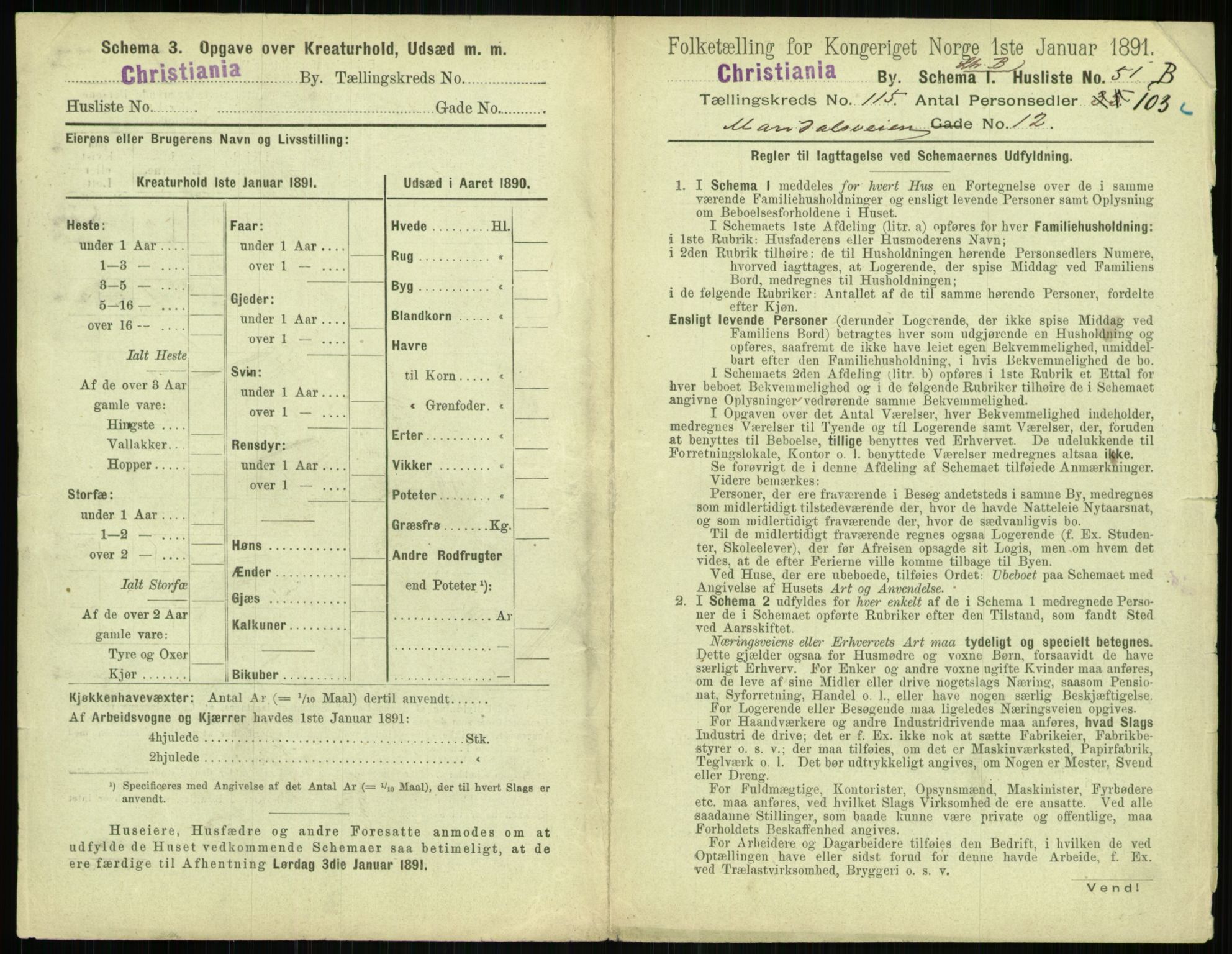 RA, 1891 census for 0301 Kristiania, 1891, p. 61608